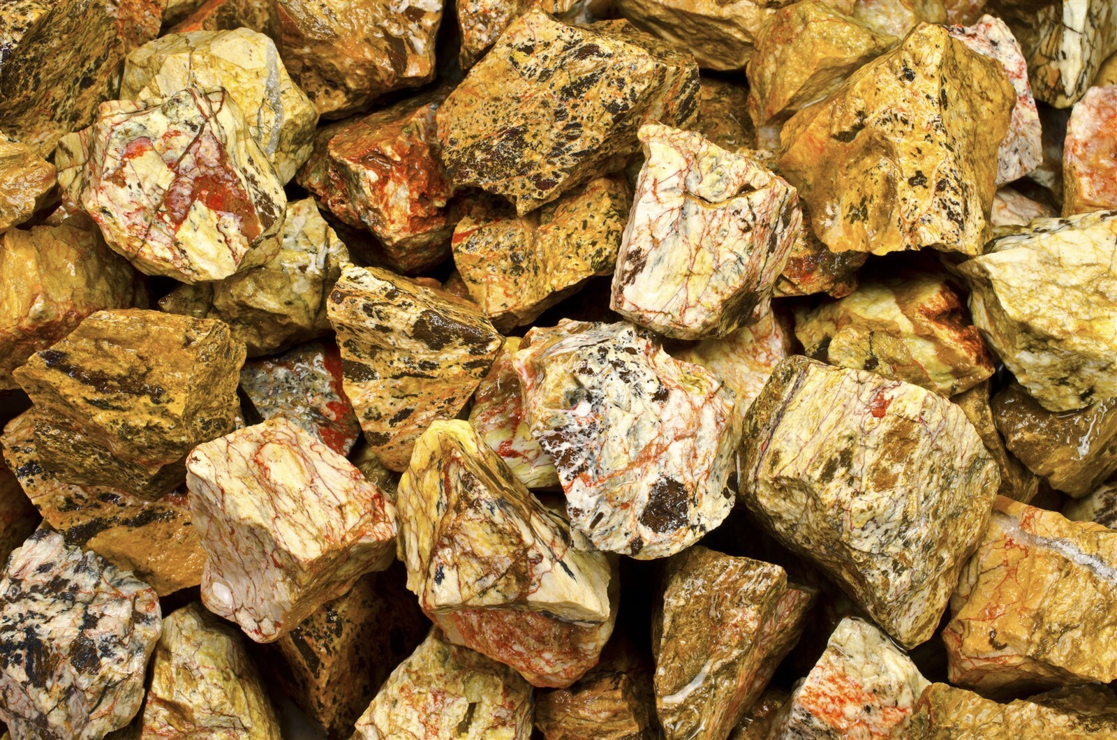 3 lbs Landscape Jasper Rough Stones - Natural Crystal Mineral Rock Tumbling
