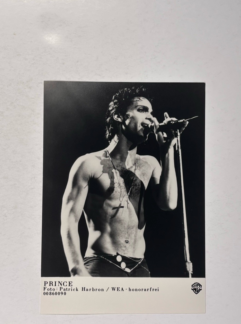 Prince Photo Original Black And White On Stage Press Promotion Circa 1980\'s