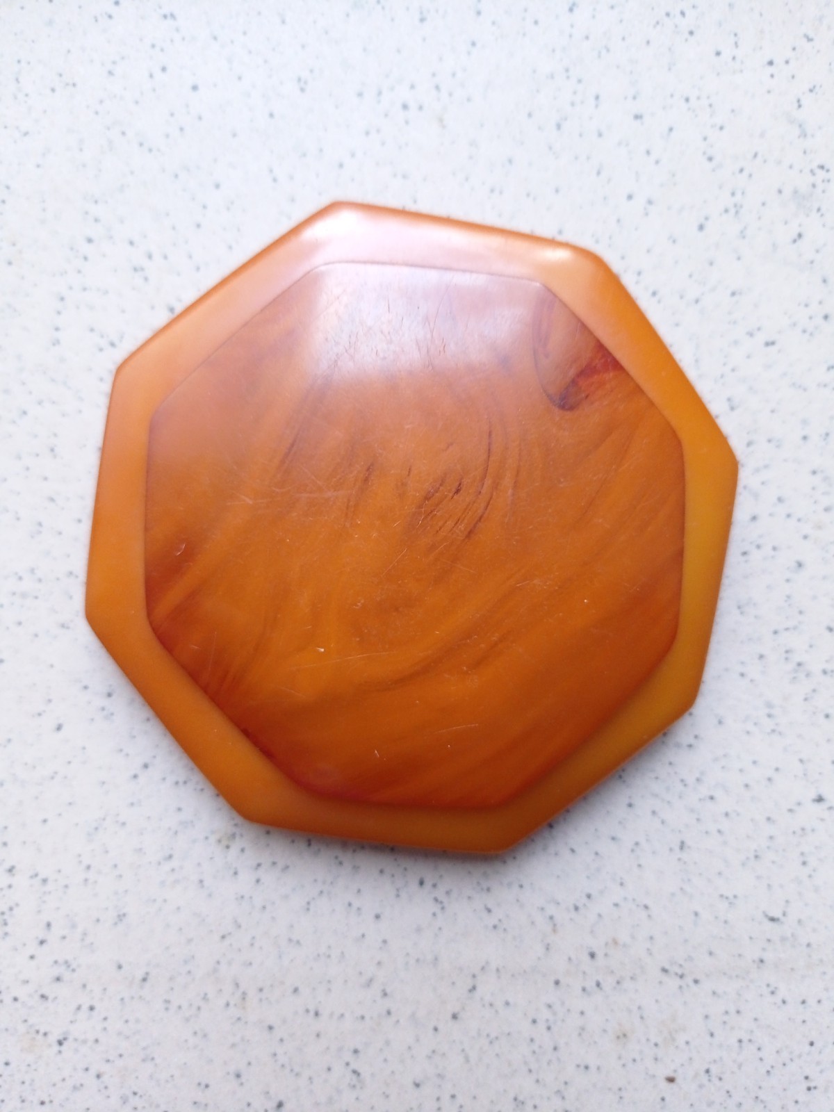 Bakelite     Rare Art Deco Tortoiseshell  Powder Compact 1930s Vintage  49g