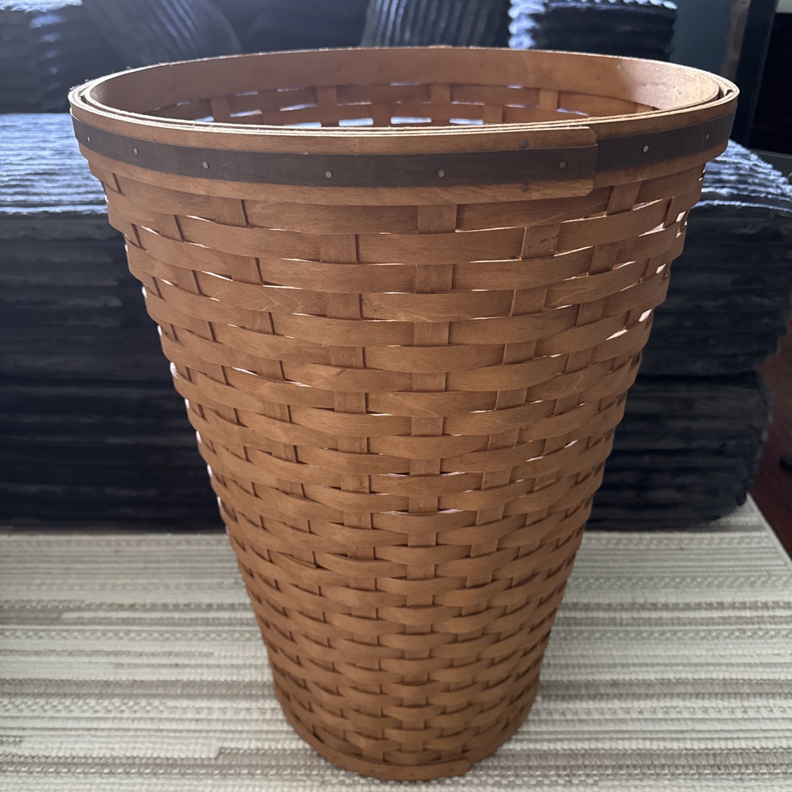RARE Longaberger 2007 Tour With Me Banker's Waste Basket Signed 