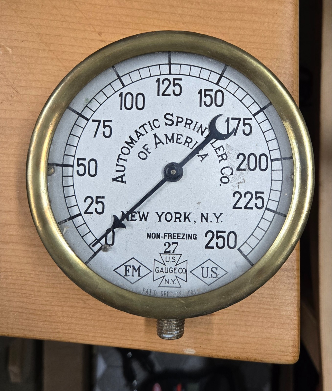 1927 VINTAGE STEAMPUNK AUTOMATIC FIRE SPRINKLER WATER US GAUGE USG RARE