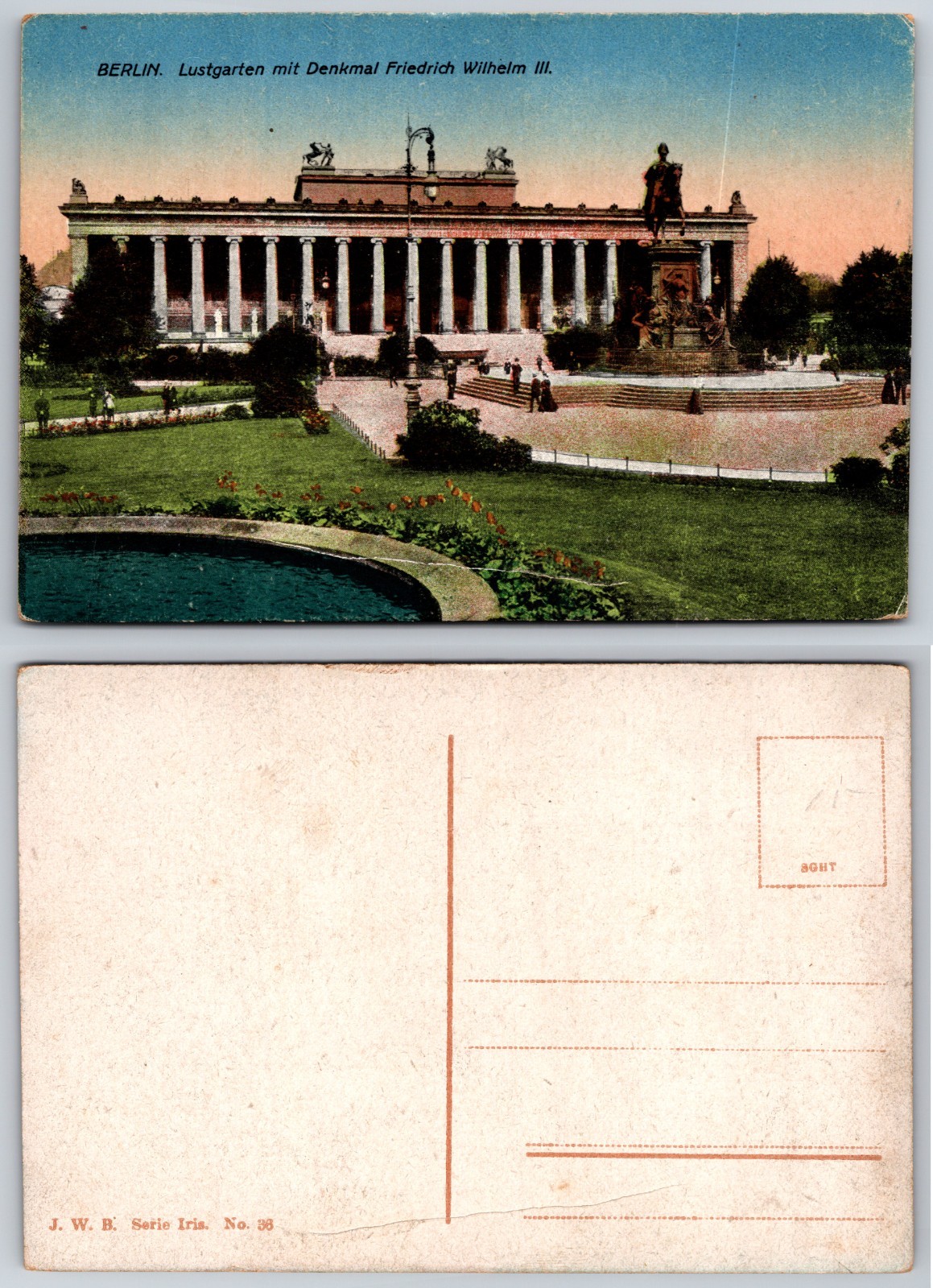 Berlin Lustgarten Monument Postcard