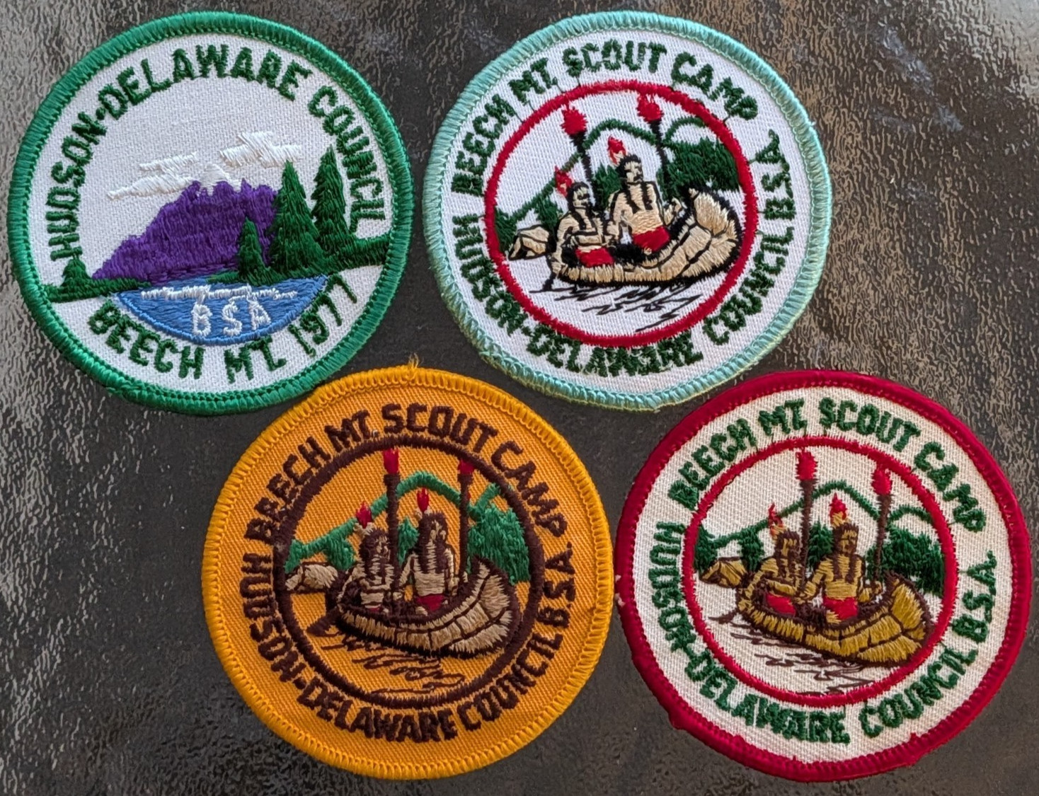 Beech Mountain Camp Lot of 4 Patches 1970's Hudson-Delaware Council, New York