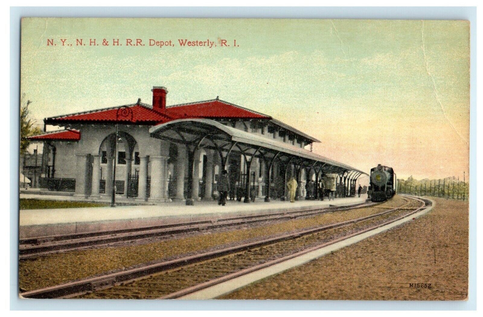 1910 NYNH & HRR Depot, Westerly Rhode Island RI Antique Unposted Postcard 1910 NYNH & HRR Depot, Westerly Rhode Island RI Antique Unposted Postcard