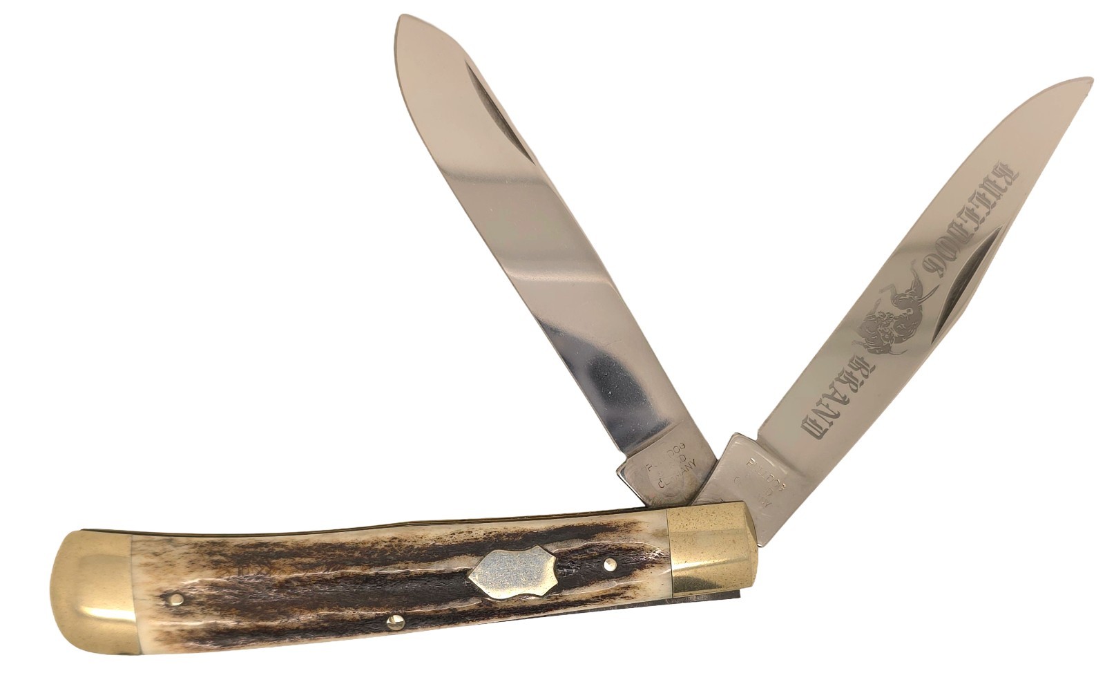 Bulldog Brand Stag Trapper Solingen Stainless Used