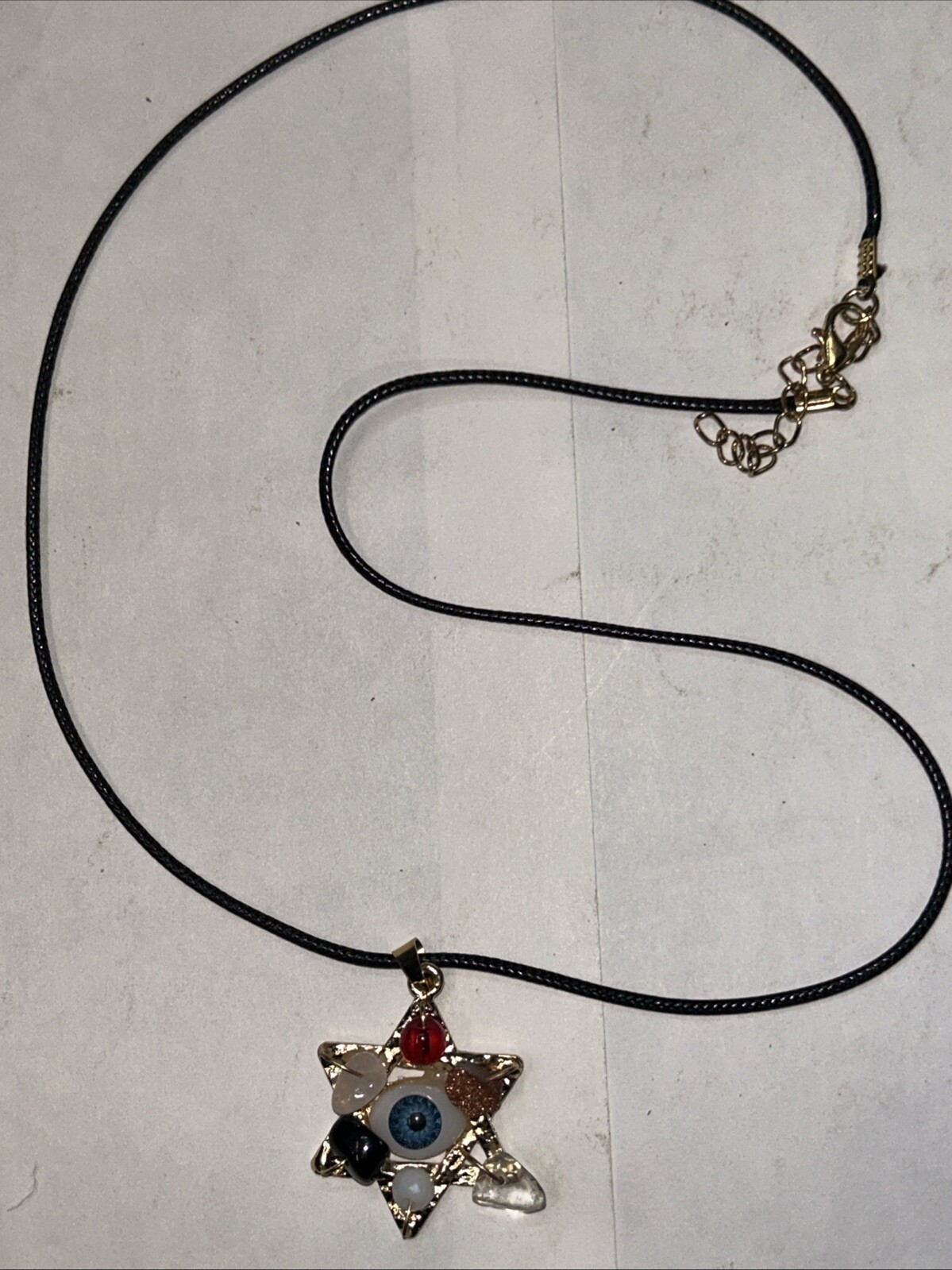 Collar De Estrella De 6 Puntas Con Cuarzos