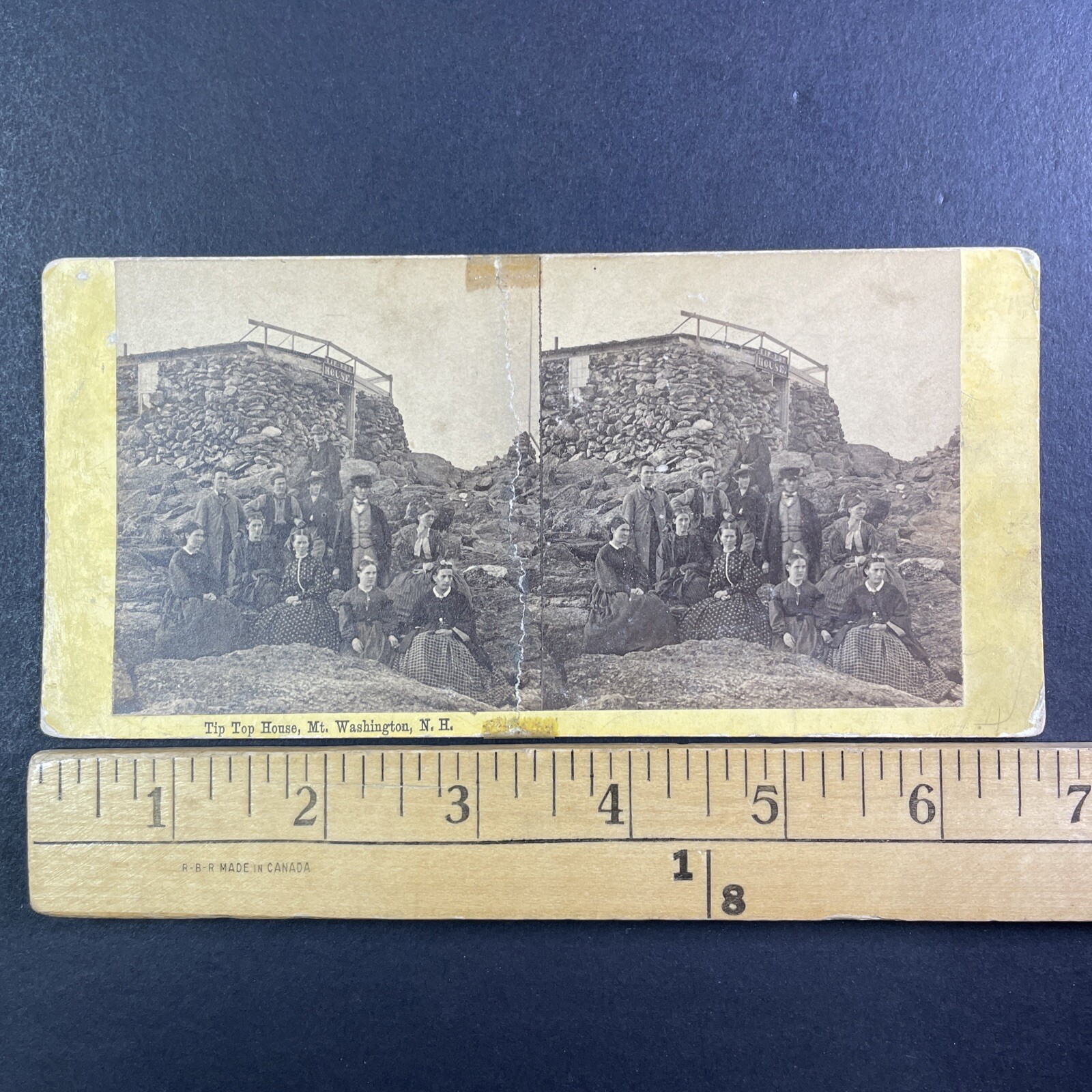 Tip Top House Mt Washington Stereoview Bierstadt Bros New Hampshire 1860s