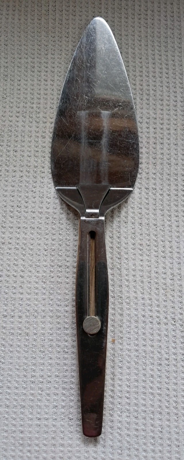 Vintage YAX Cake Slice Pie Server Automatic Stainless Steel Retro Japan