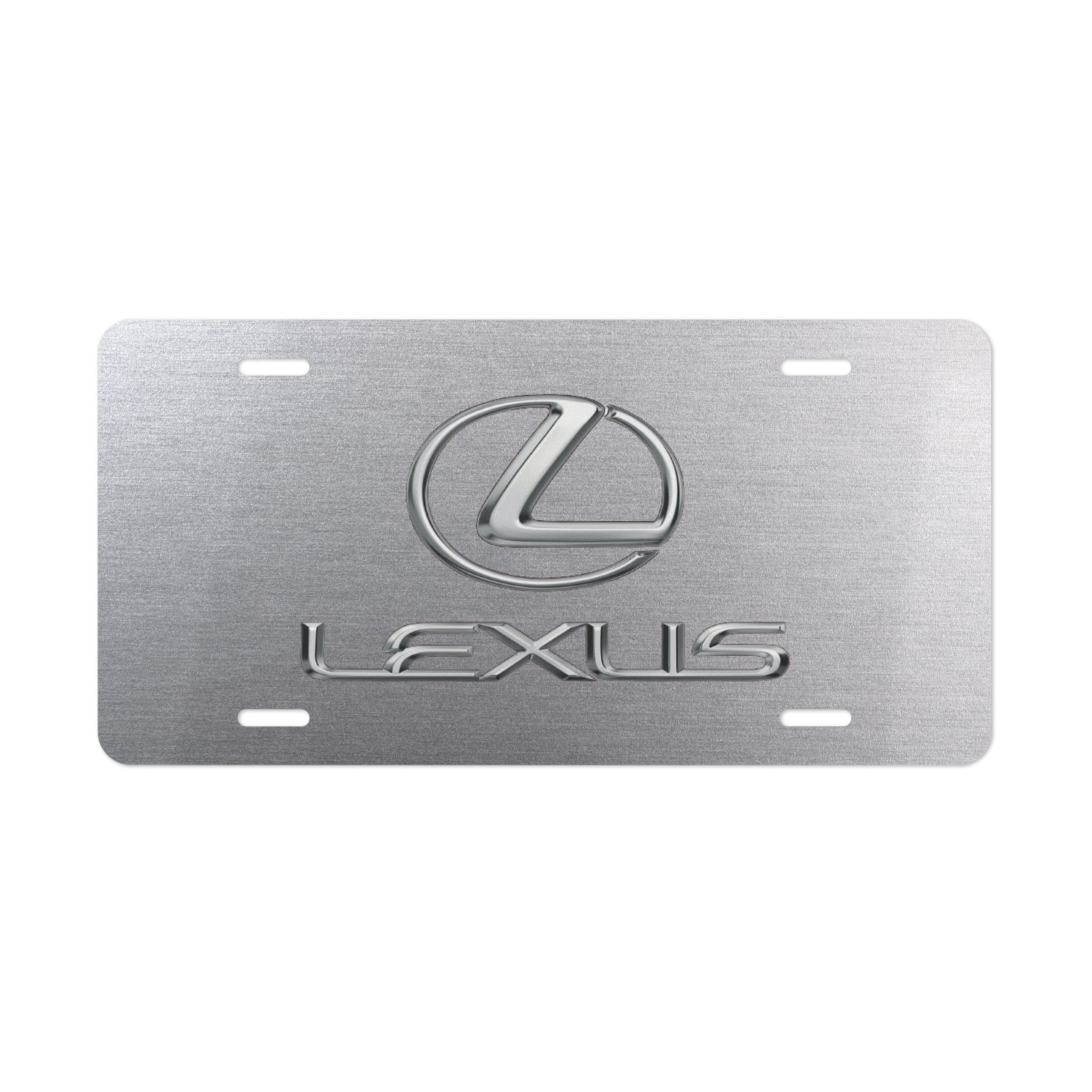 Lexus Logo Metal License Plate – Universal Car Accessory, Sleek Design