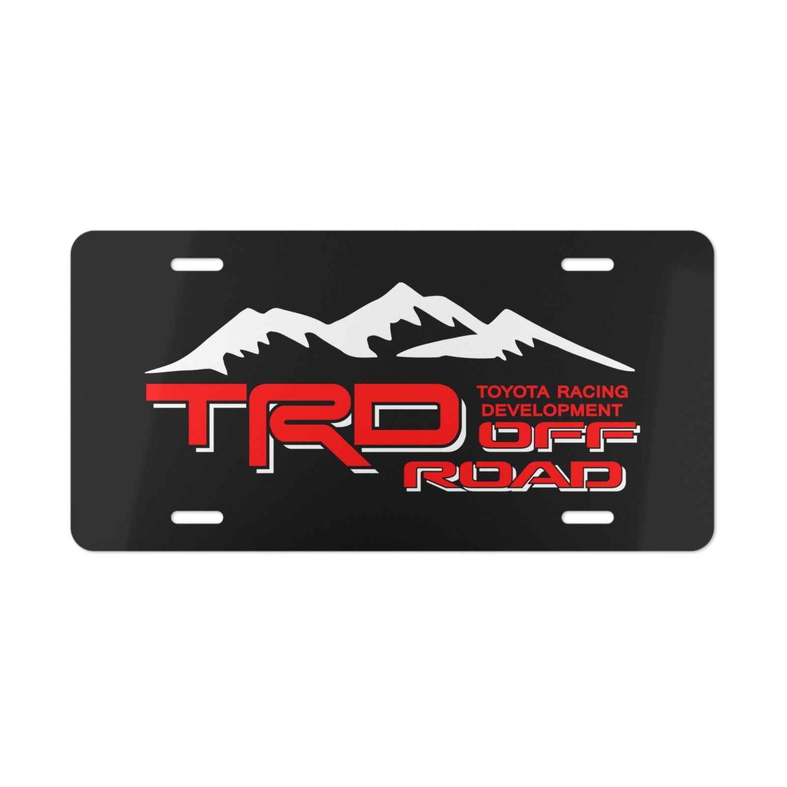 TRD Off Road Toyota Racing Car Front License Plate Tag Vanity Style - NEW