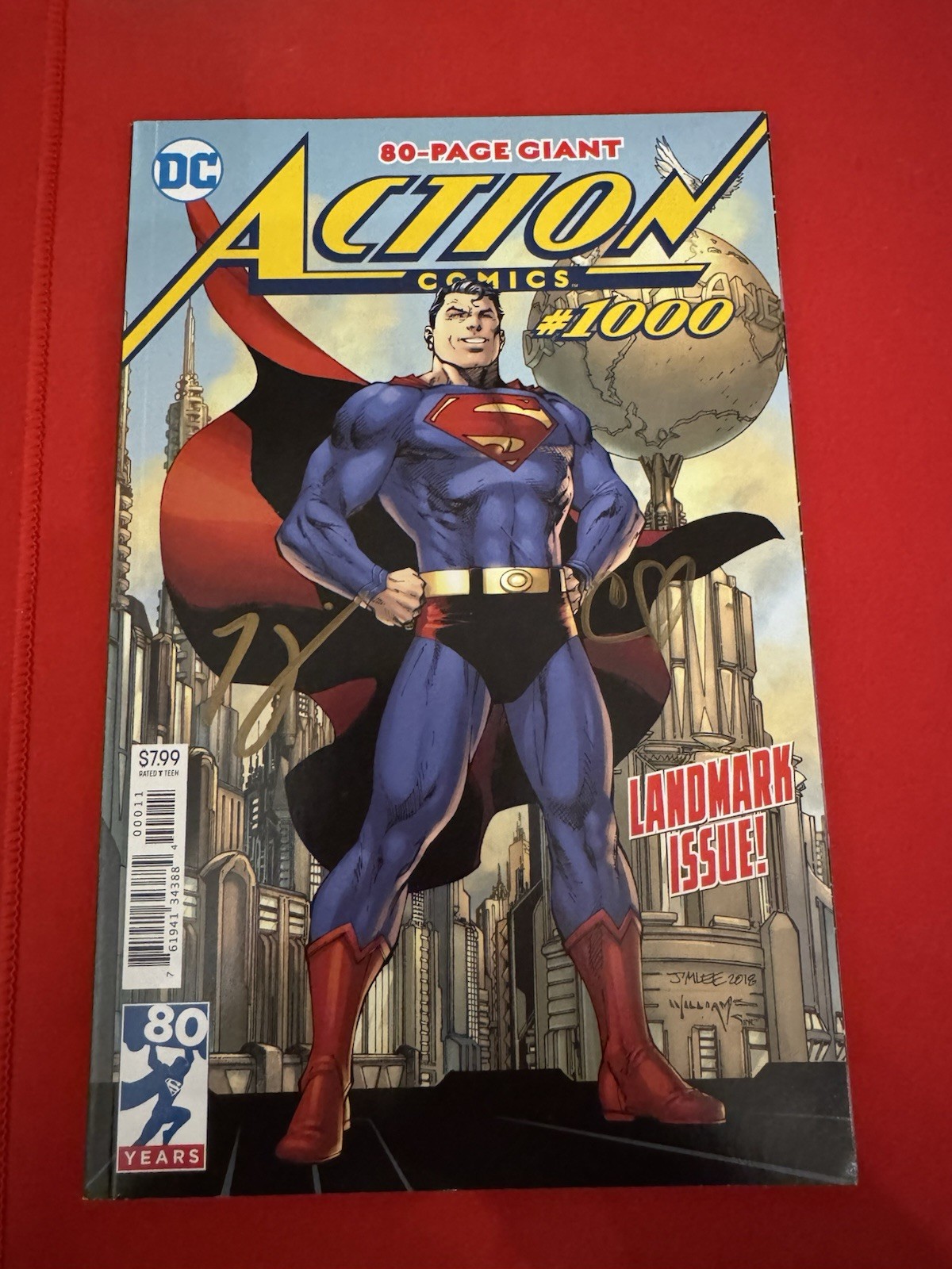 Action Comics #1000 Jim Lee Cover Signed Tom King Greg Capullo Superman DC 2018
