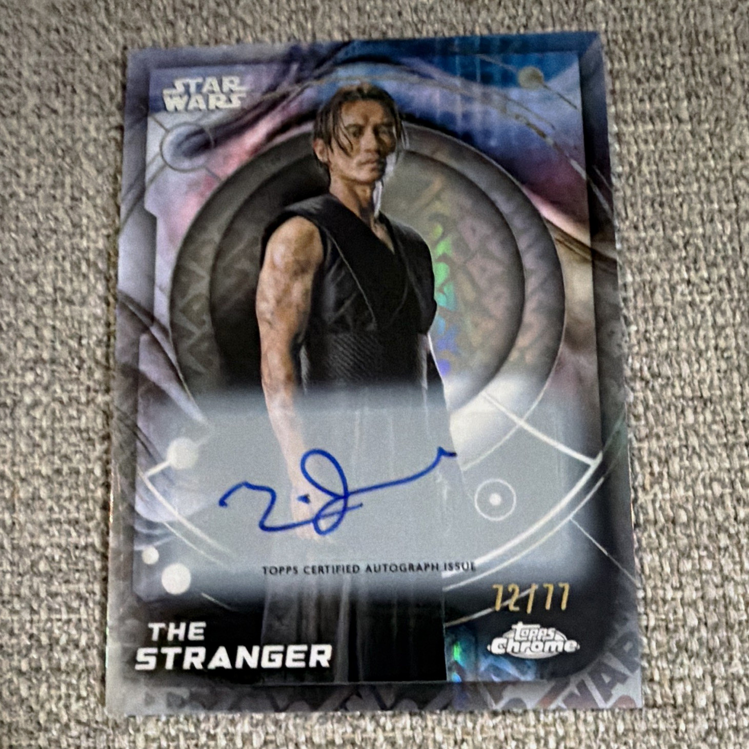 2026 Topps Chrome Star Wars Auto The Stranger #103 Logo Refractor 72/77