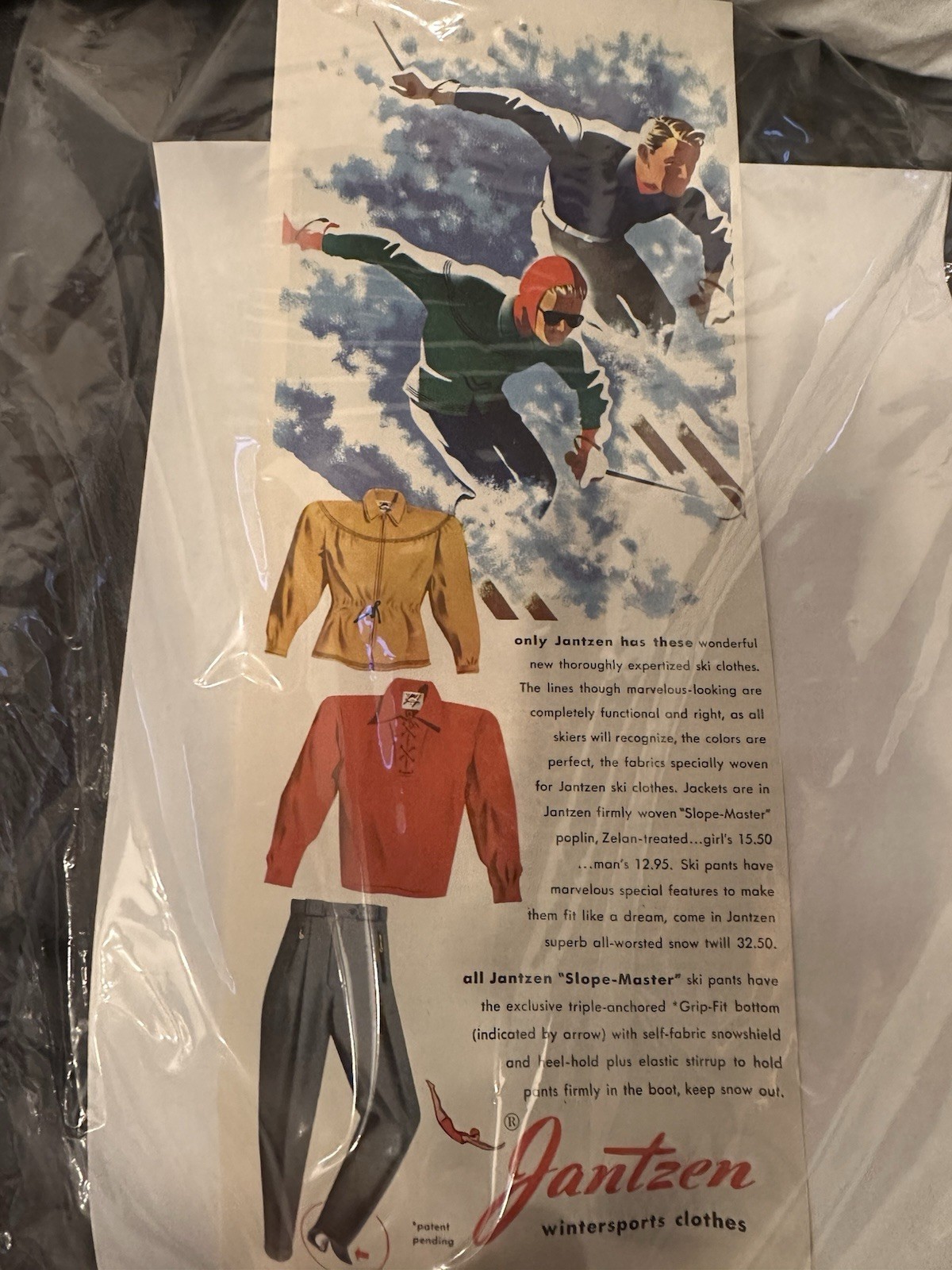 Vintage Jantzen Sweater Ad Slick