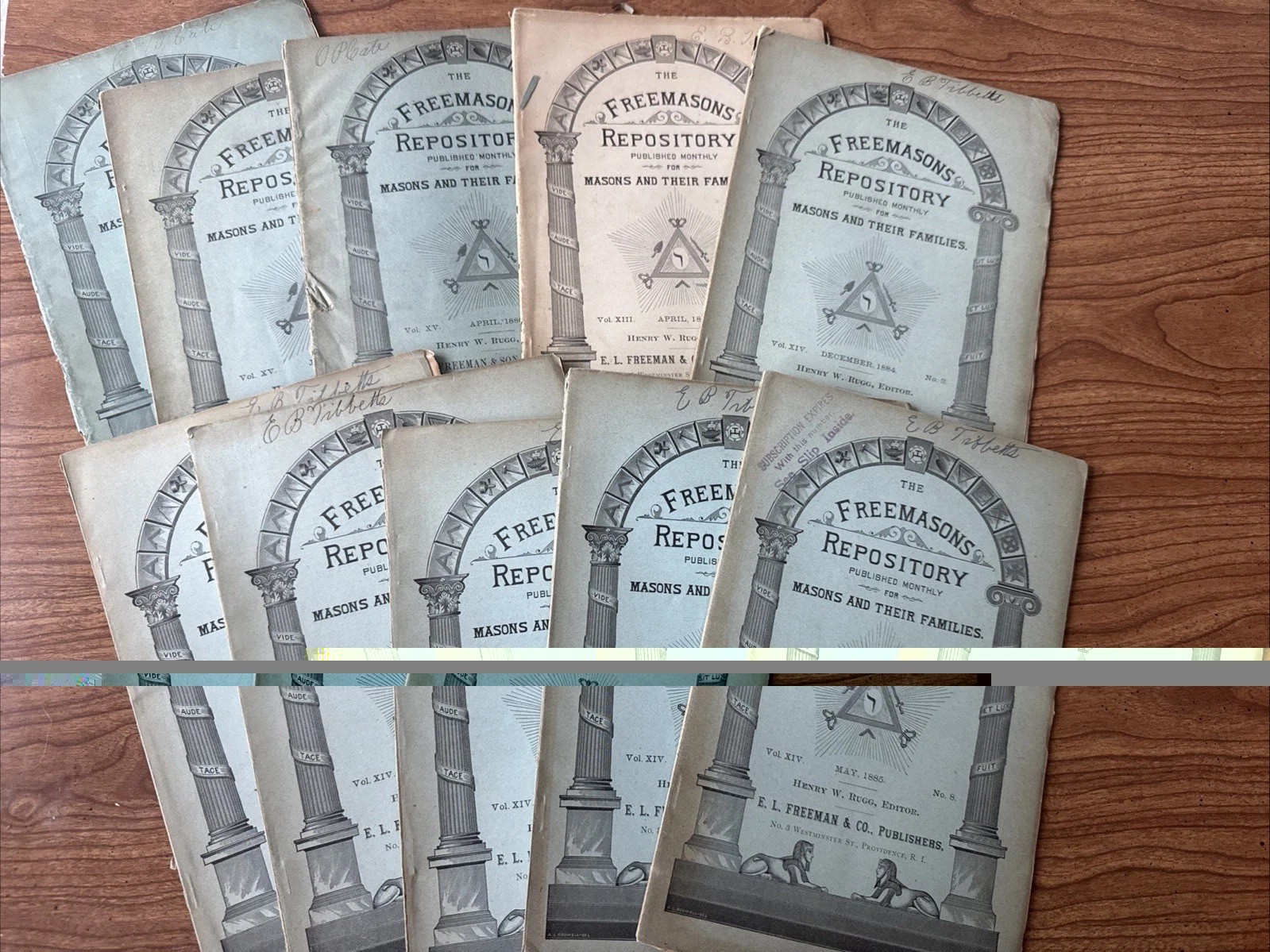 The Freemasons Repository Monthly 1884-1886 Freeman & Son Masonic Lot Of 10 RARE The Freemasons Repository Monthly 1884-1886 Freeman & Son Masonic Lot Of 10 RARE