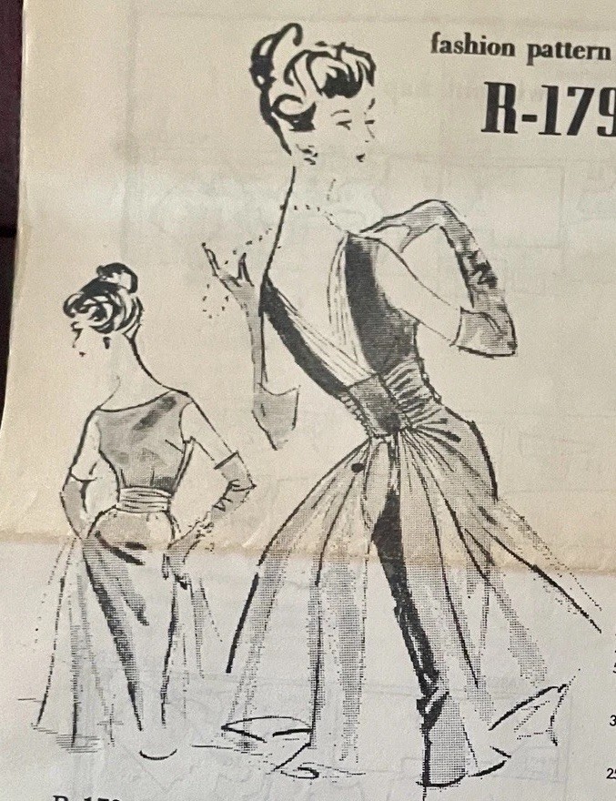 RARE Austine La Mar R-179 Mail Order EVENT Dress  1960s Vintage Sewing Pattern €