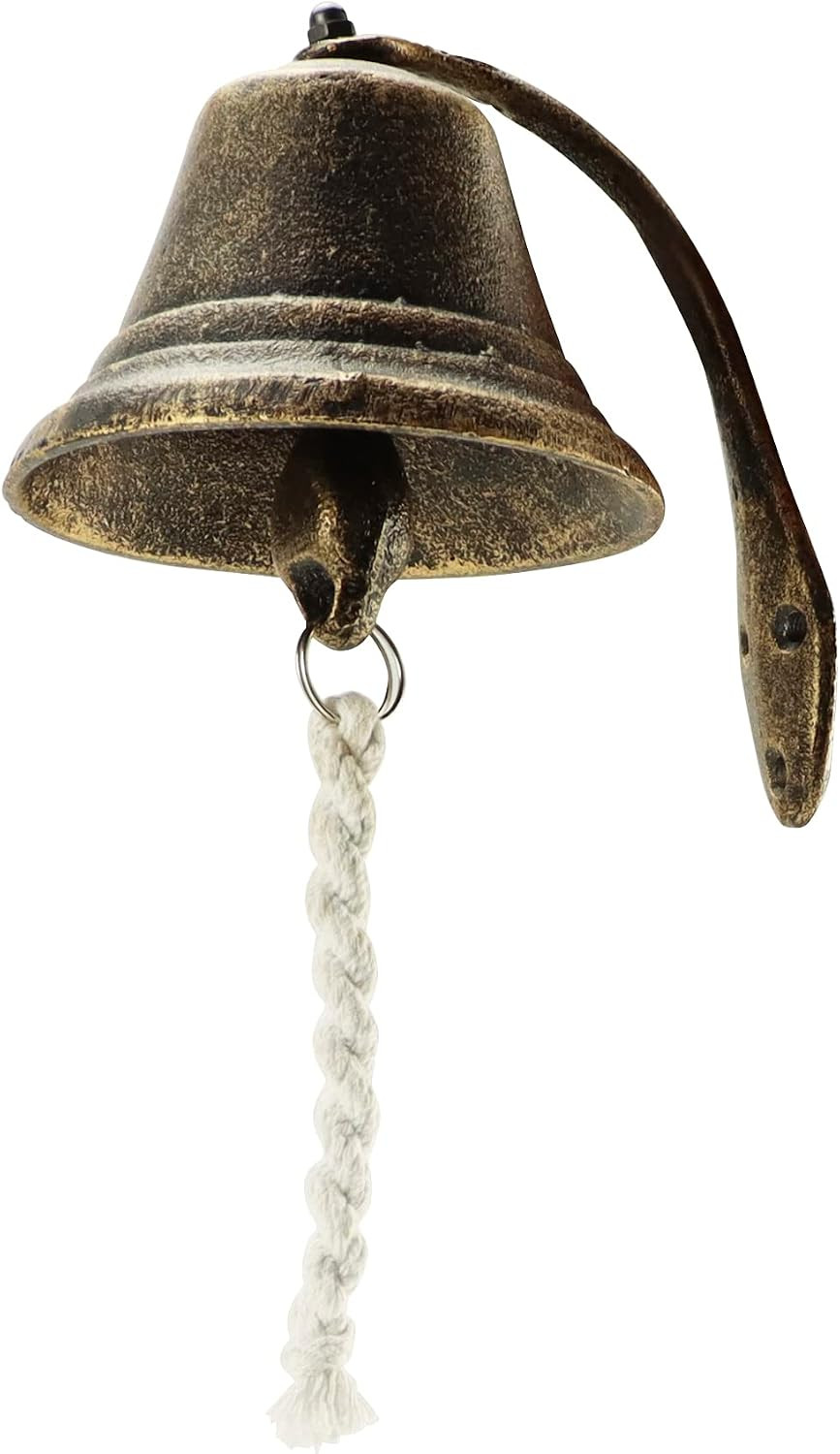 Cast Iron Vintage Hanging Bell – Loud Rustic Wall Bell for Farmhouse, Porch & Ga Cast Iron Vintage Hanging Bell – Loud Rustic Wall Bell for Farmhouse, Porch & Ga