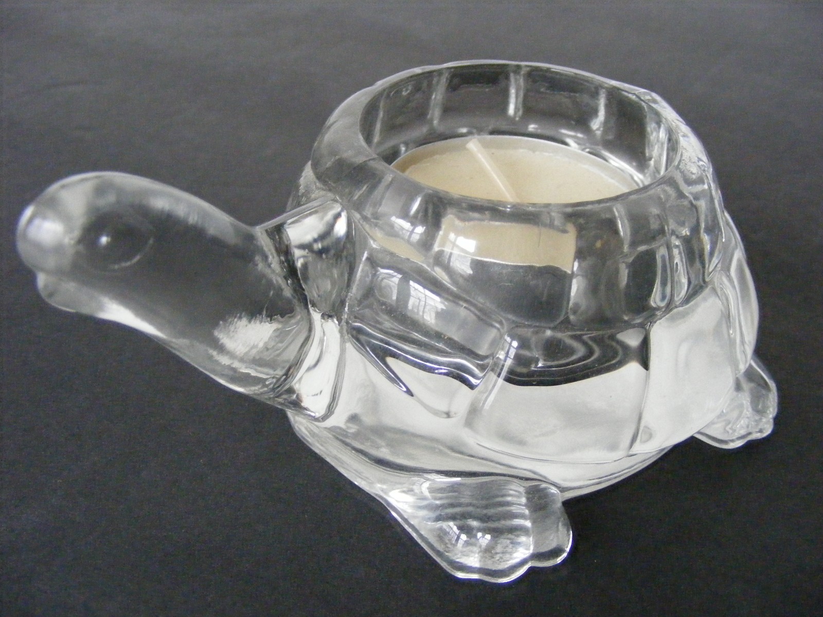 Candle Holder Clear Glass 1 3/4