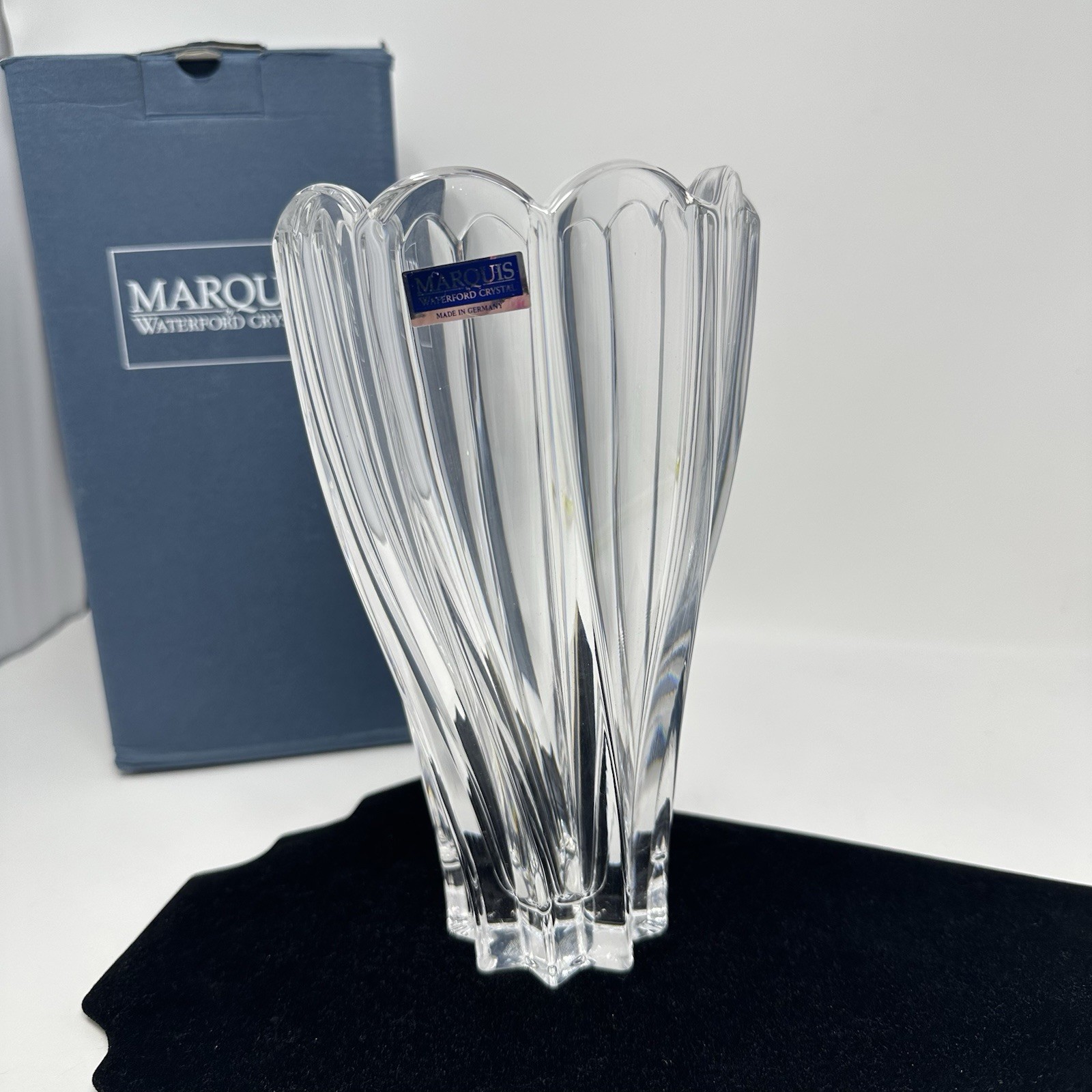 VTG Marquis Waterford Crystal Vase Windflower 8