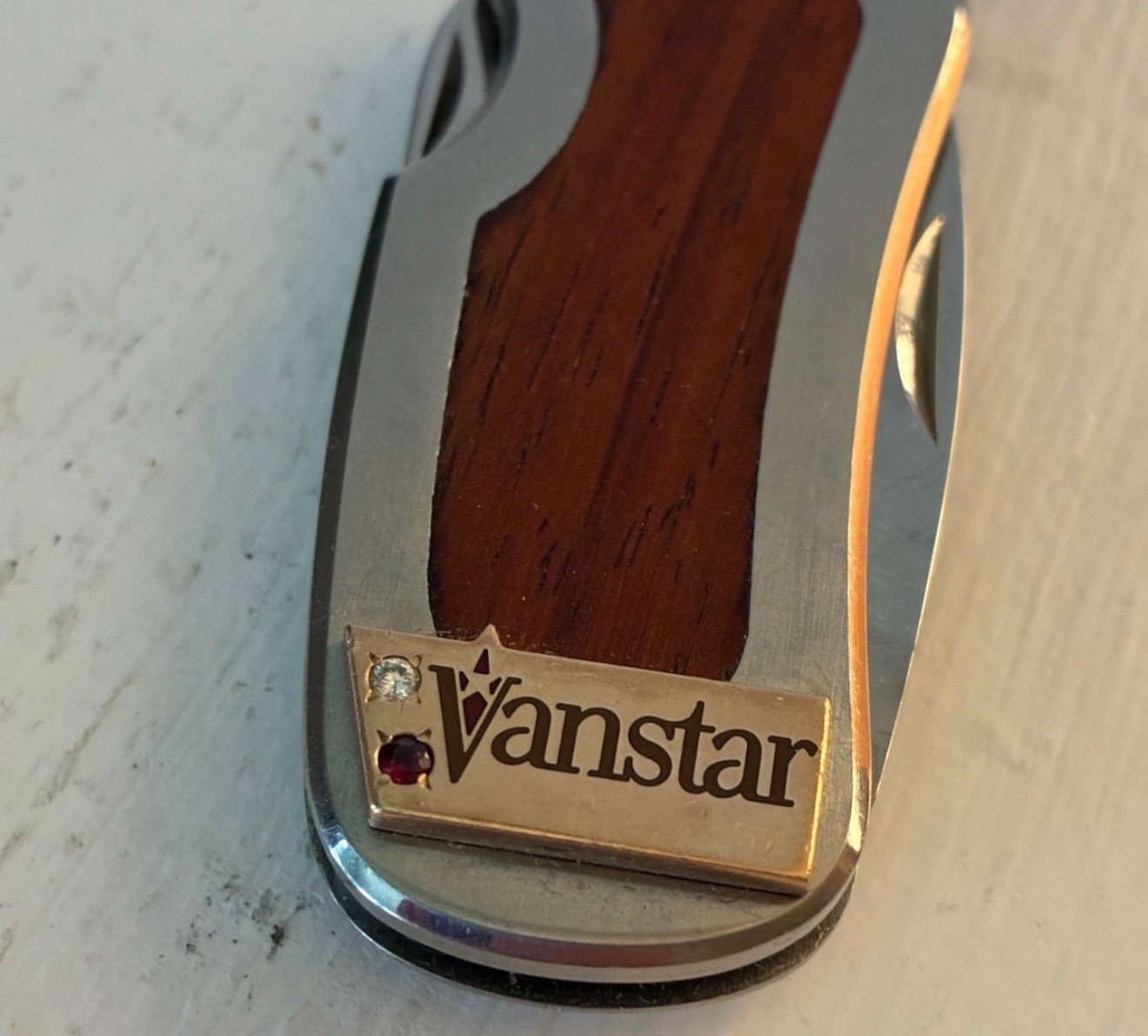 10K - 14K Gold Vintage Kershaw Money Clip Pocket Knife Service Award VANSTAR