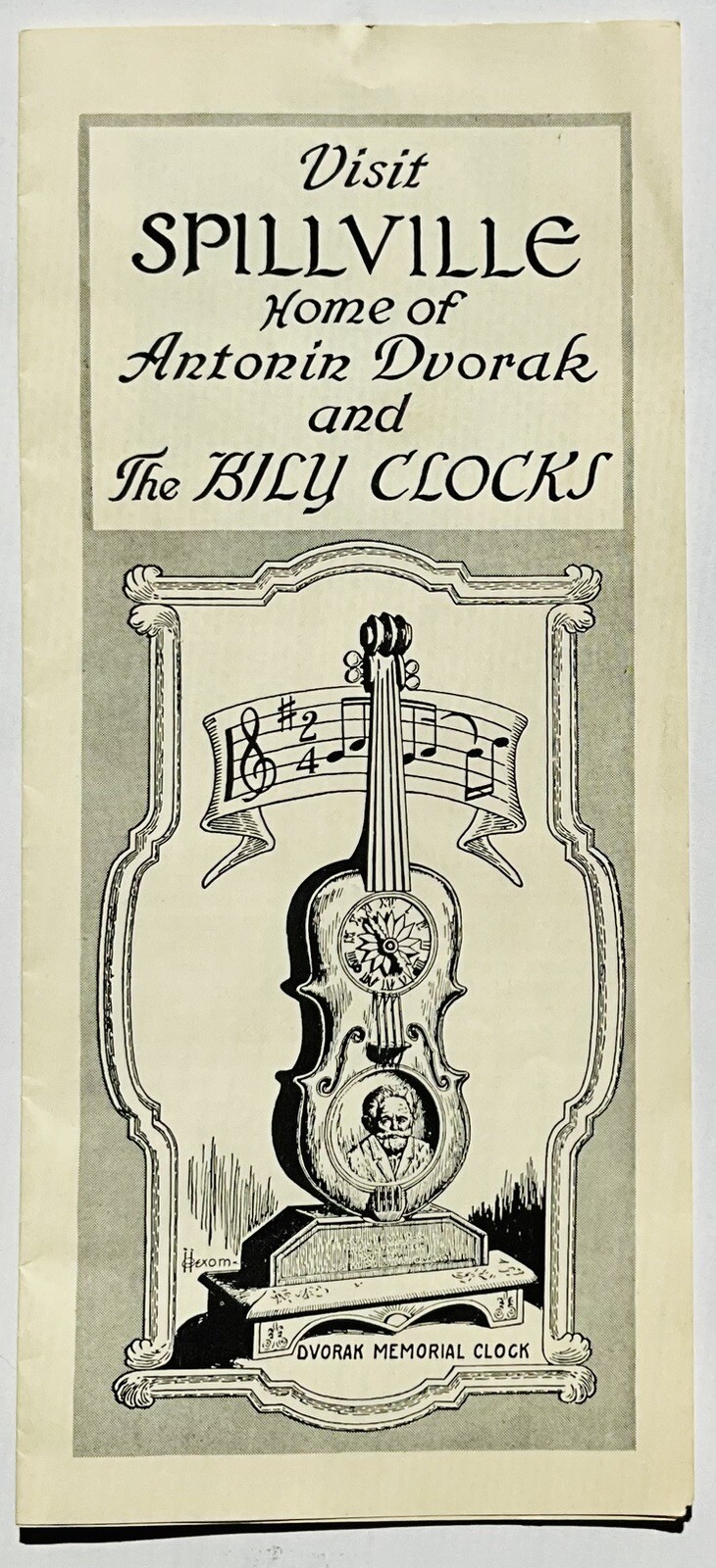 Vintage Spillville Iowa Brochure Bily Clock Dvorak Tourism