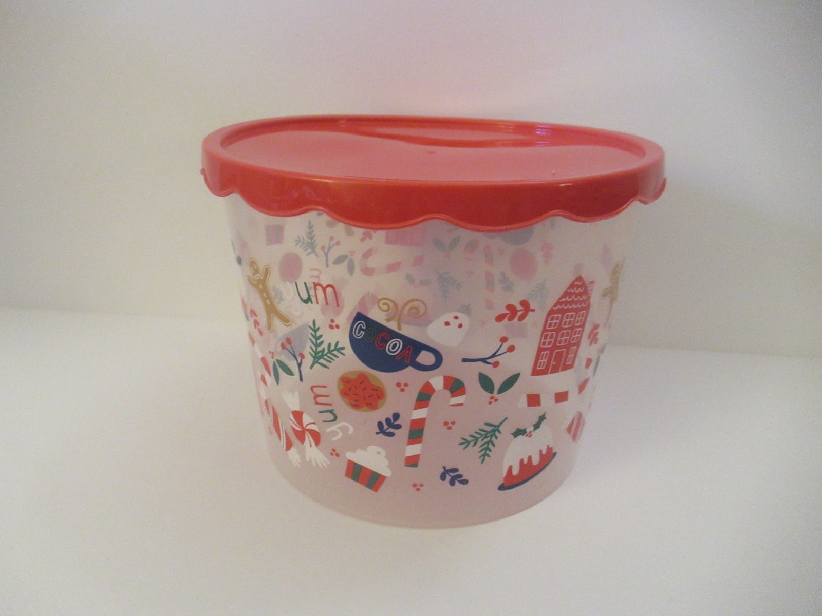Holiday Home Plastic Christmas Patterned Storage Container