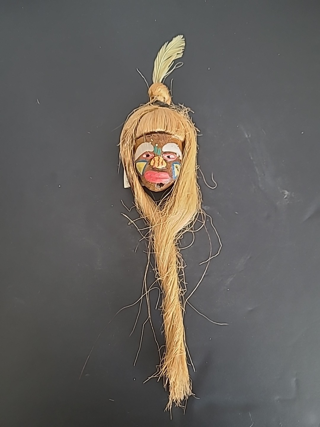 Vintage Handcrafted Amaozn Head Mask Wall art Wood 13 inch Vintage Handcrafted Amaozn Head Mask Wall art Wood 13 inch
