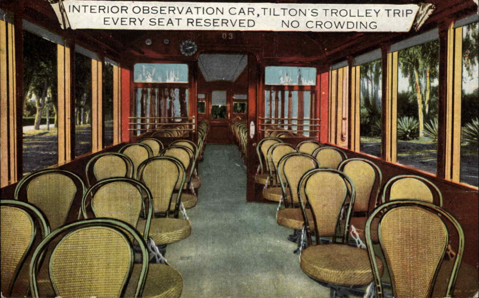 Tilton\'s Trolley Trip Interior of Car Los Angeles California CA c1910 Postcard Tilton\'s Trolley Trip Interior of Car Los Angeles California CA c1910 Postcard