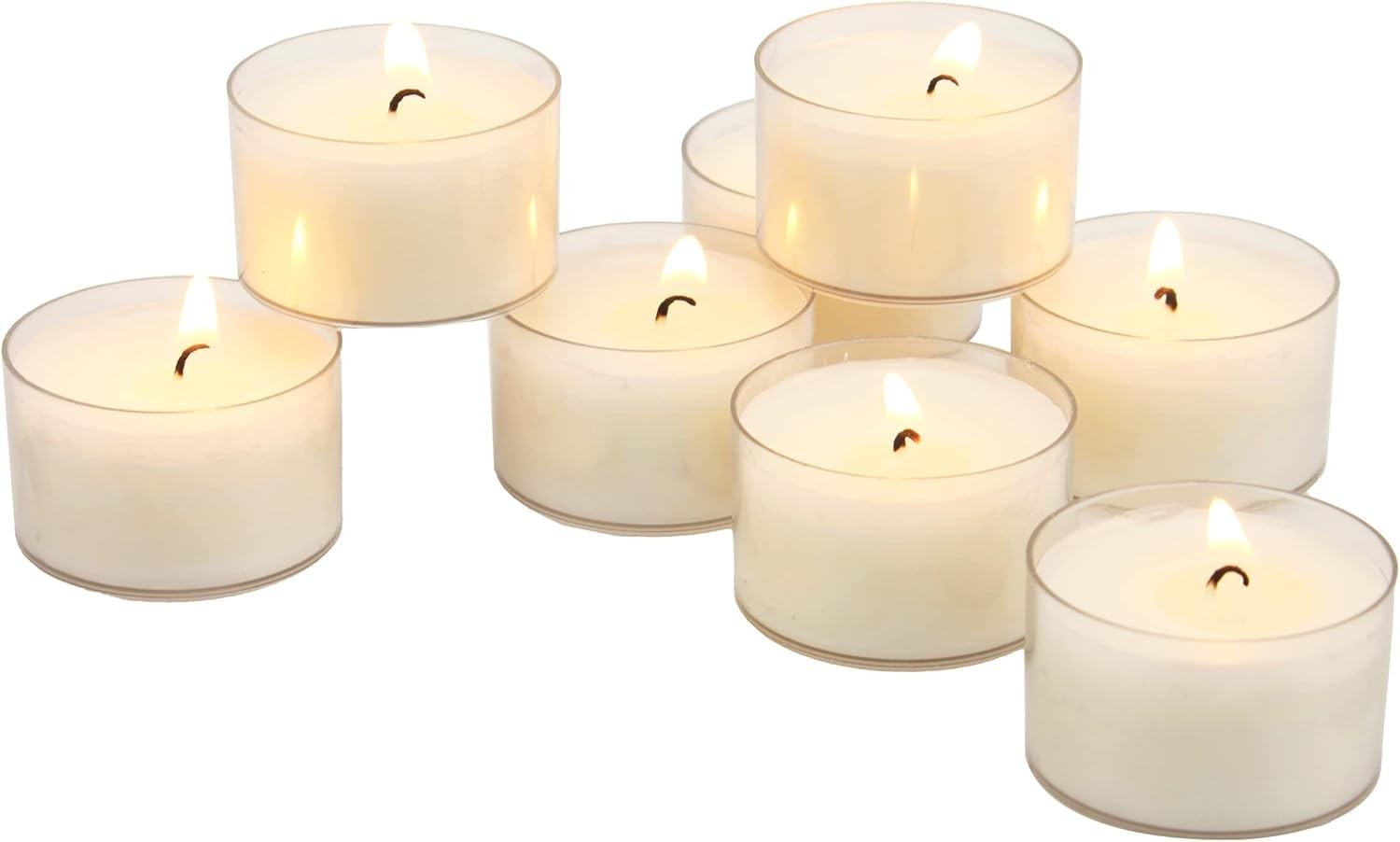 Stonebriar Bulk 96 Pack Unscented Smokeless Long Burning Clear Cup 96, White