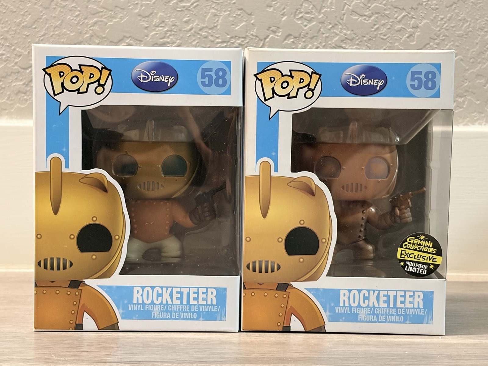 Funko Pop Disney The Rocketeer #58 & Gemini Patina Exclusive LE 480 Set NIB HTF