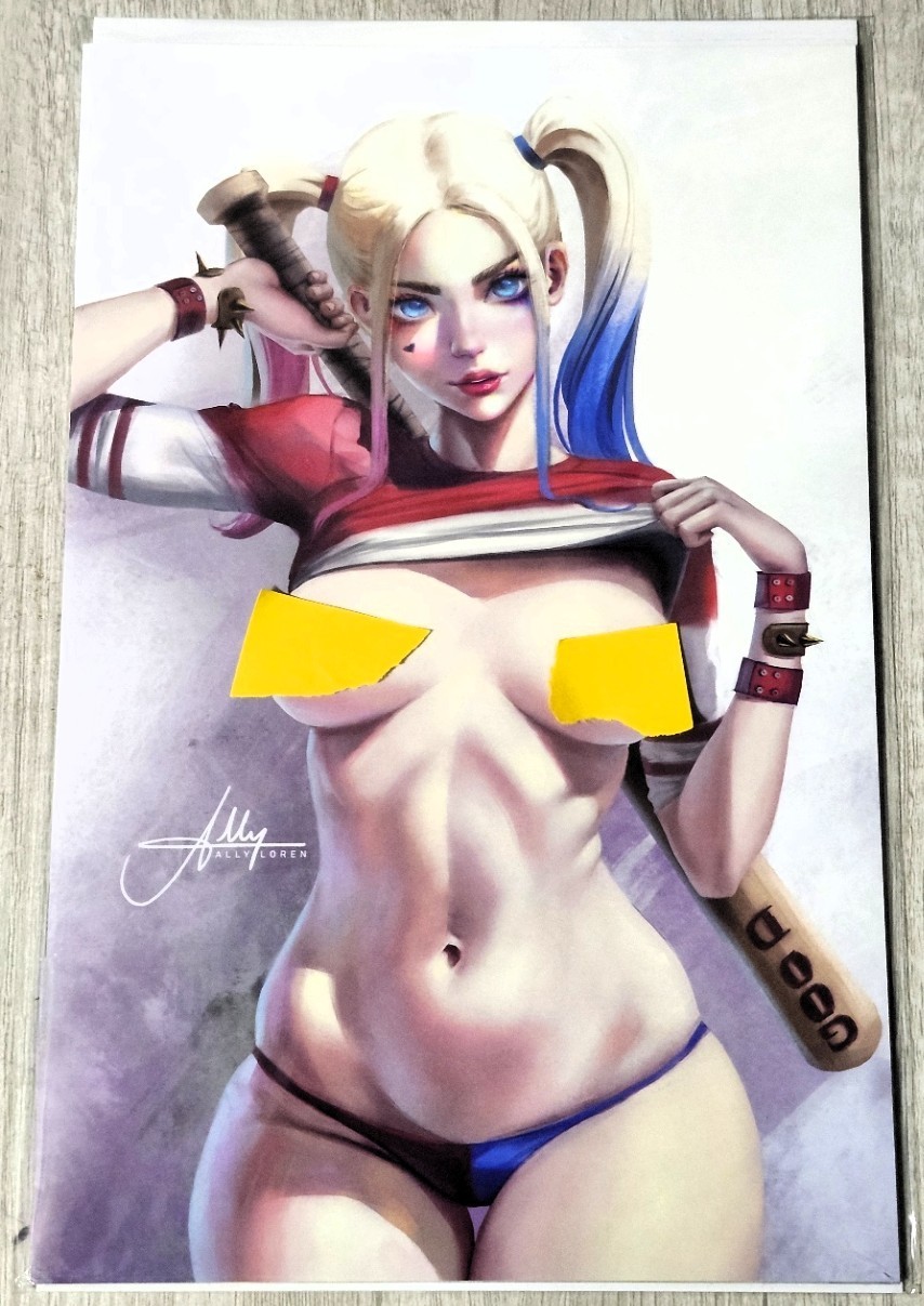 Cool Comics Pin Up Queens #1 Harley Quinn Topless - LTD 100