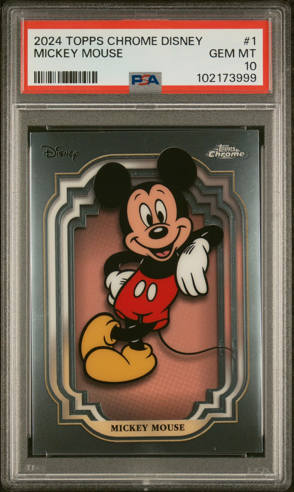 2024 Topps Chrome Disney Mickey Mouse #1 PSA 10