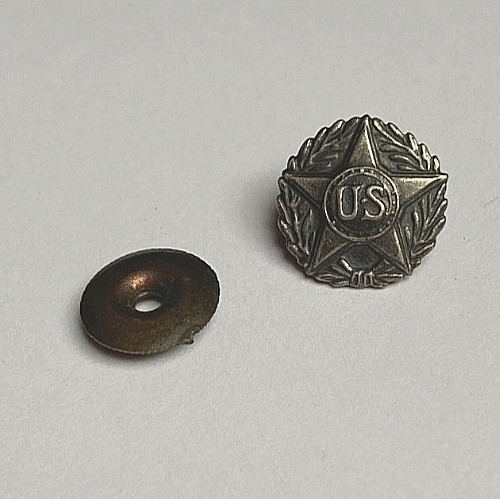 RARE WW1 U.S. VICTORY LAPEL BUTTON IN SOLID SILVER FOR WOUNDED (SCREWBACK)