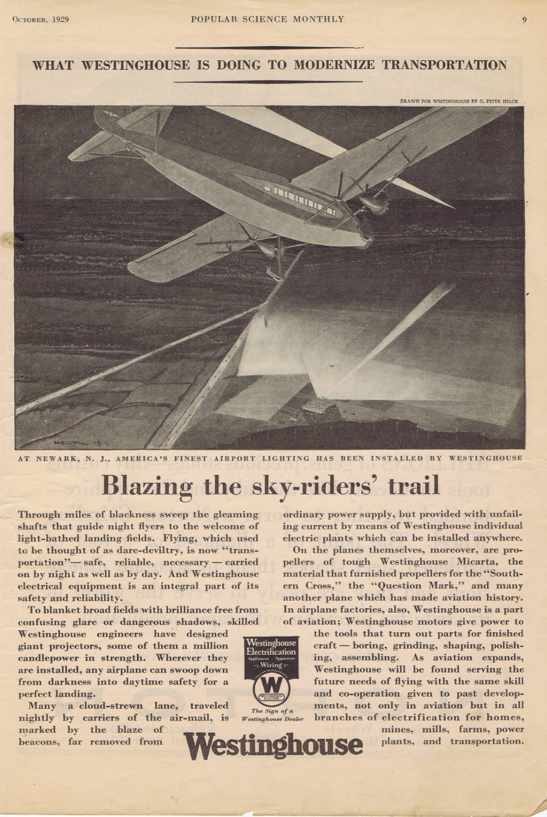 1929 - 1946 Original Ads - WESTINGHOUSE ELECTRIC PRODUCTS & RESEARCH - 5 ADS