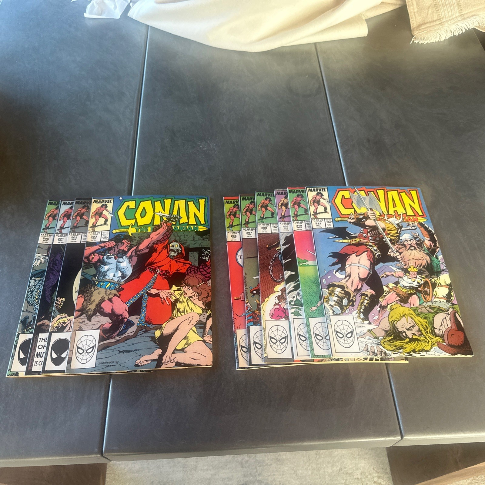 Conan the Barbarian Marvel Comics Issues 200-203, 206-211 VF Bagged/ Boarded