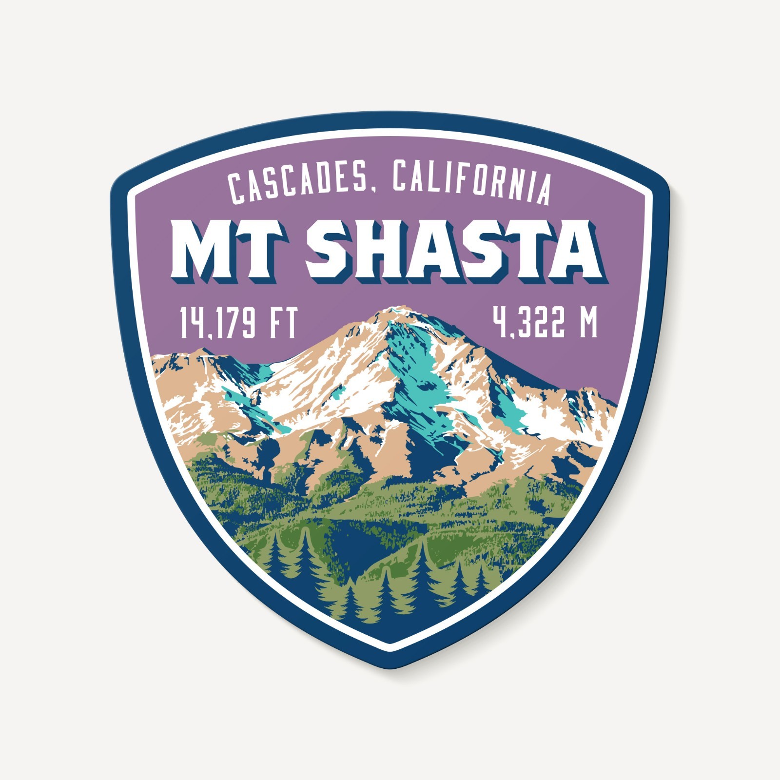 Mt. Shasta Cascades California Decal Sticker