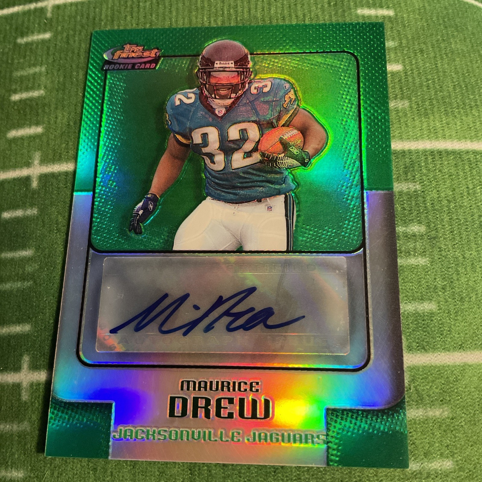 2006 Topps Finest - Maurice Jones-Drew #164 Green Refractor /199 (AU, RC)