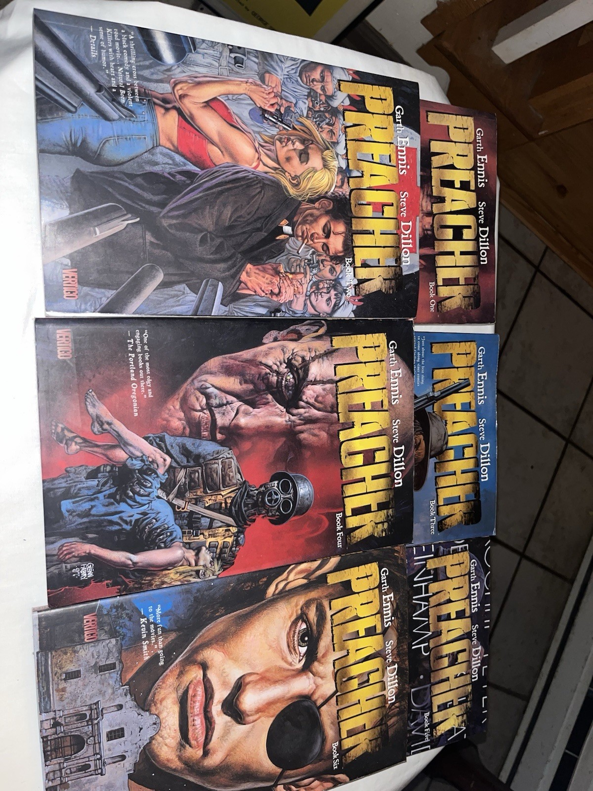 PREACHER Complete TPB Collection 1-6 Vertigo Garth Ennis Good Condition