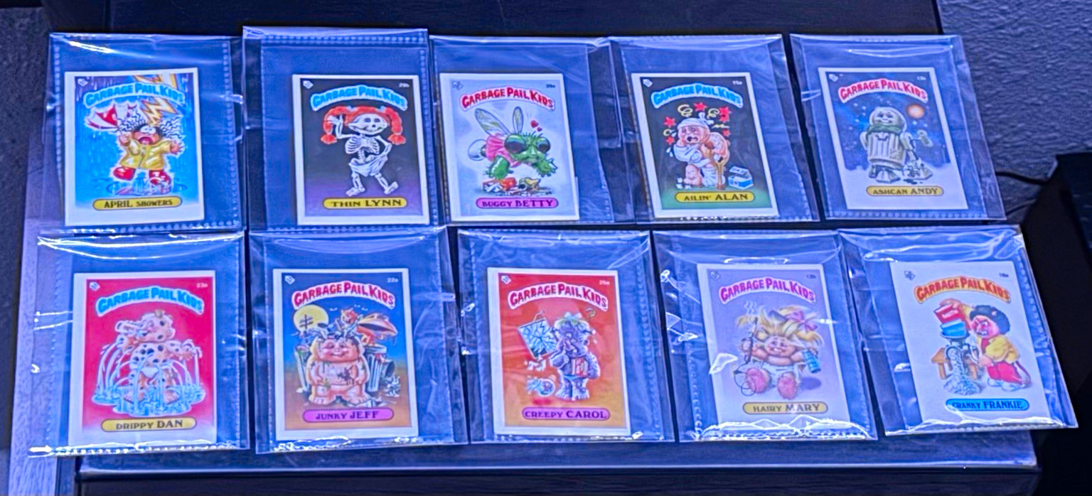 1985 Topps Garbage Pail Kids UK Mini Series 1 Lot - 10 Cards - Original Vintage
