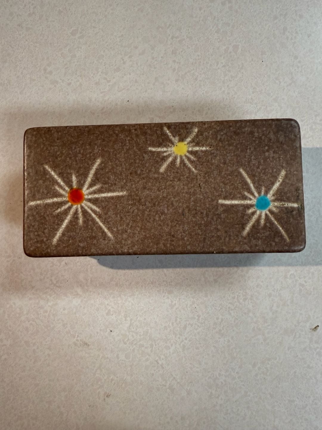 Jaru Of California Mid Century Modern Atomic Starburst Trinket Box