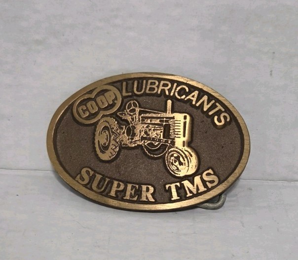  Vintage John Deere Co Op Lubricants Belt Buckle Series 2 1936-1947 SUPER TMS