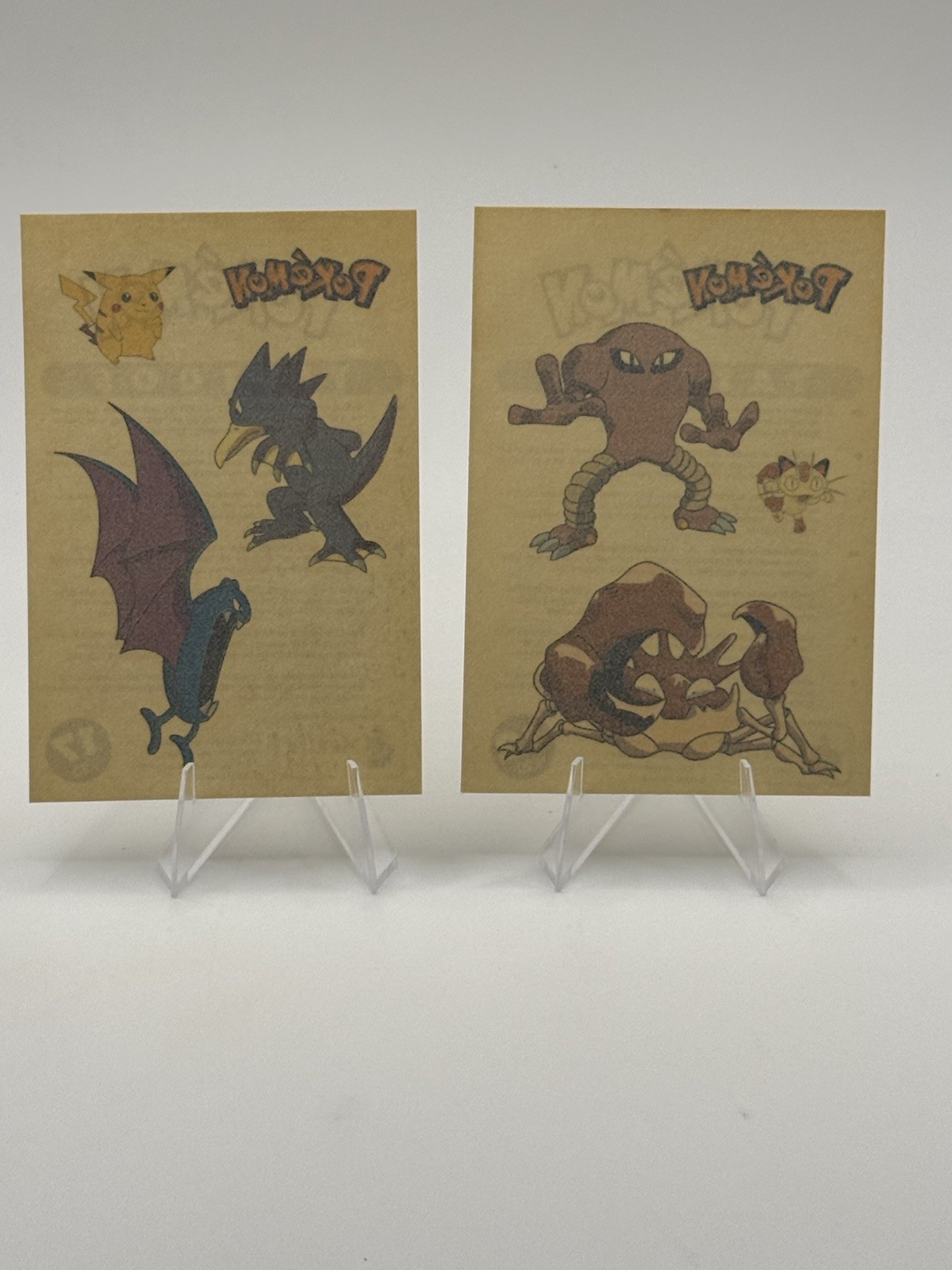 Merlin Collections Pokémon Temporary Tattoo Cards Lot of 2 MPN 17/20 2000