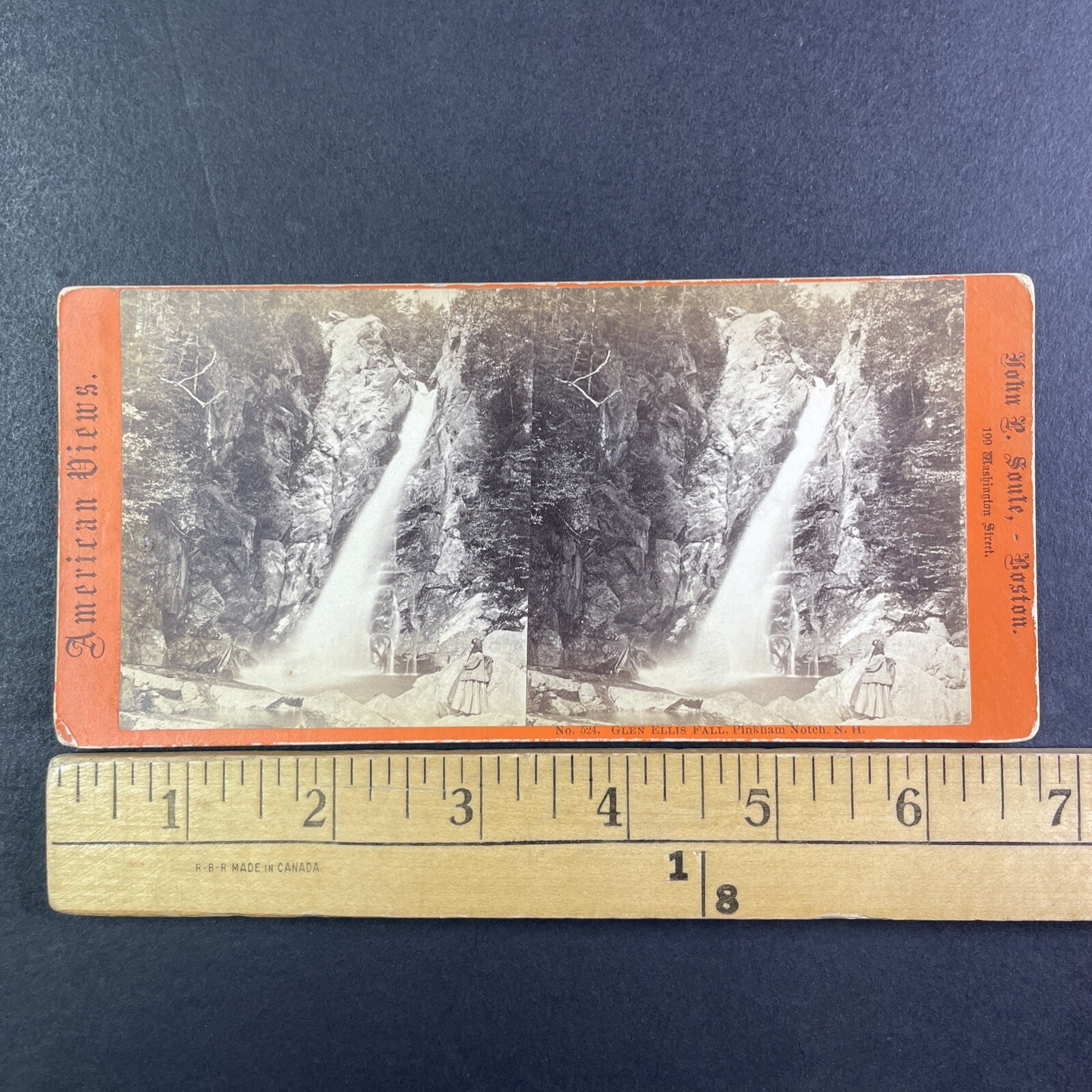 Glen Ellis Falls Stereoview John P. Soule 1860s New Hampshire American Views Glen Ellis Falls Stereoview John P. Soule 1860s New Hampshire American Views