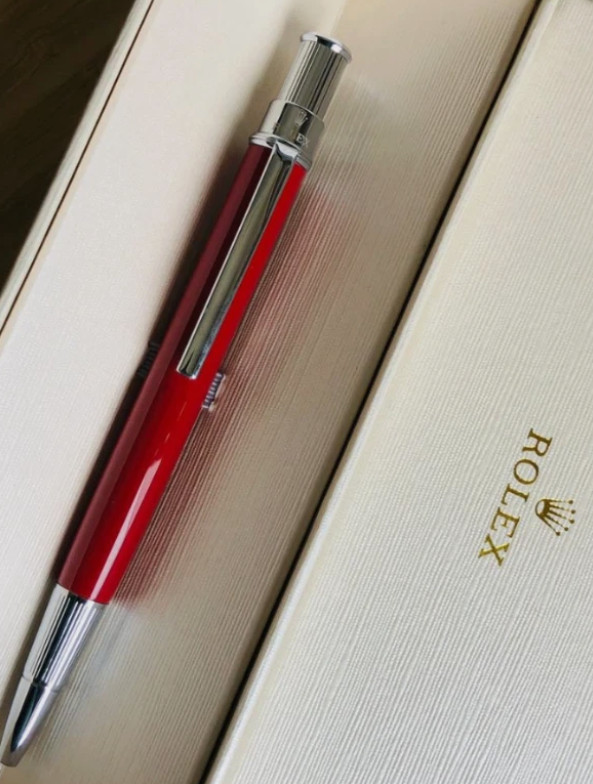 Rolex Emerald Red Oyster Ballpoint Pen Luxury Gift Set Full Box – New