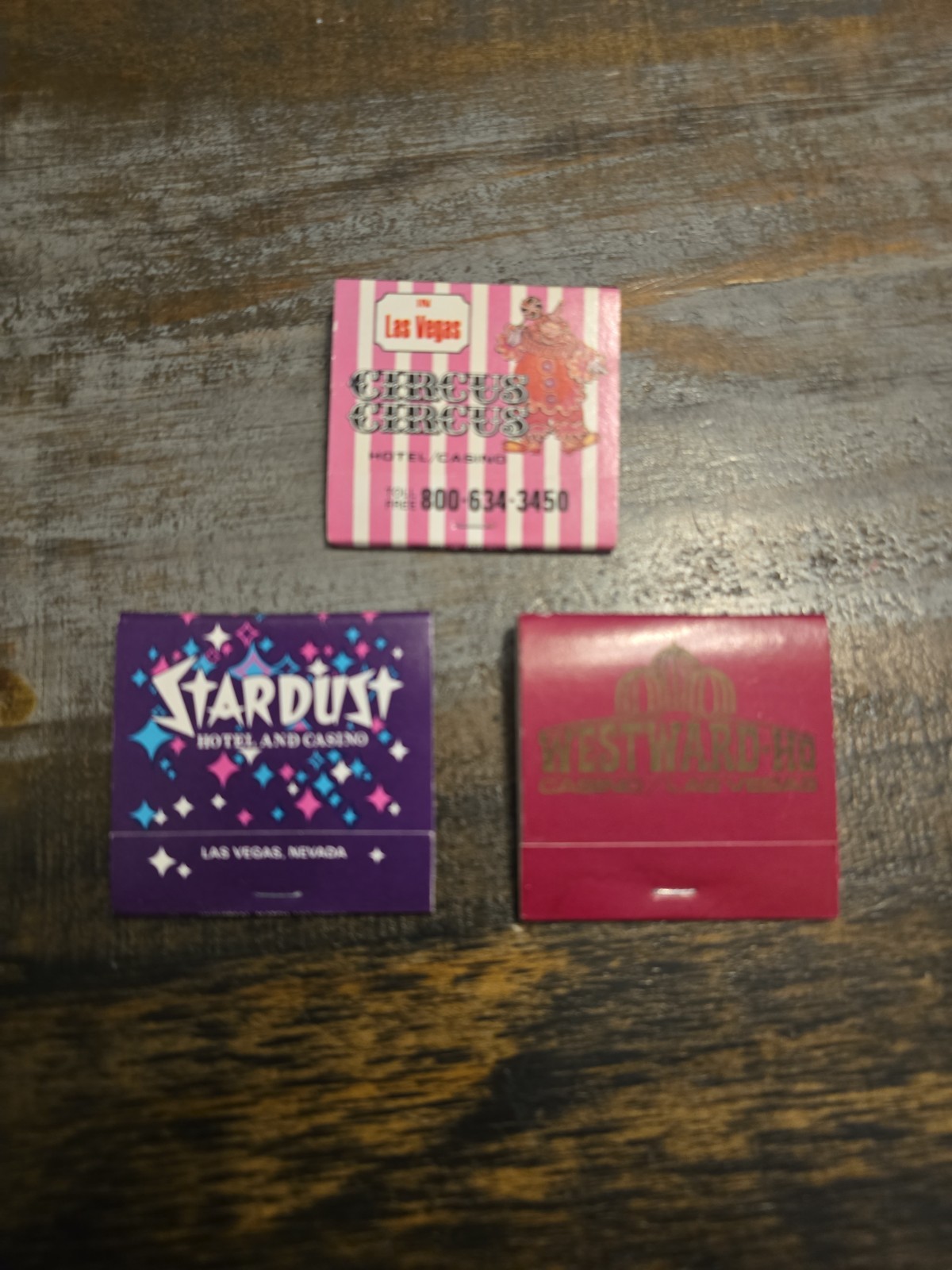 Vintage  Vegas Casino Match Book  Set Of 3