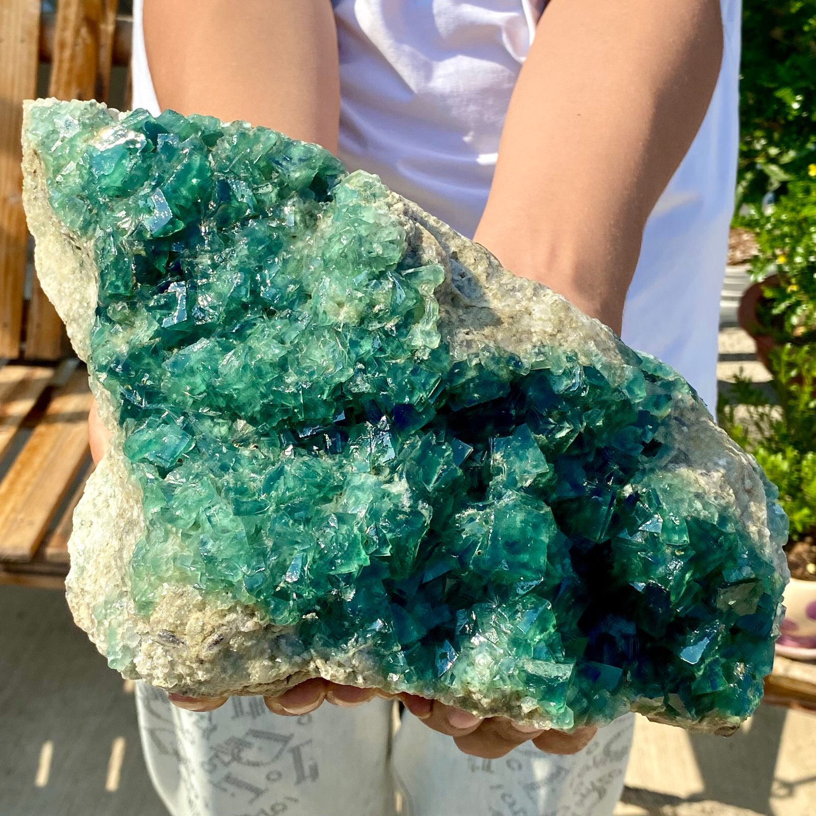 8.84LB  Natural beautiful green fluorite calcite crystal ore specimen healing