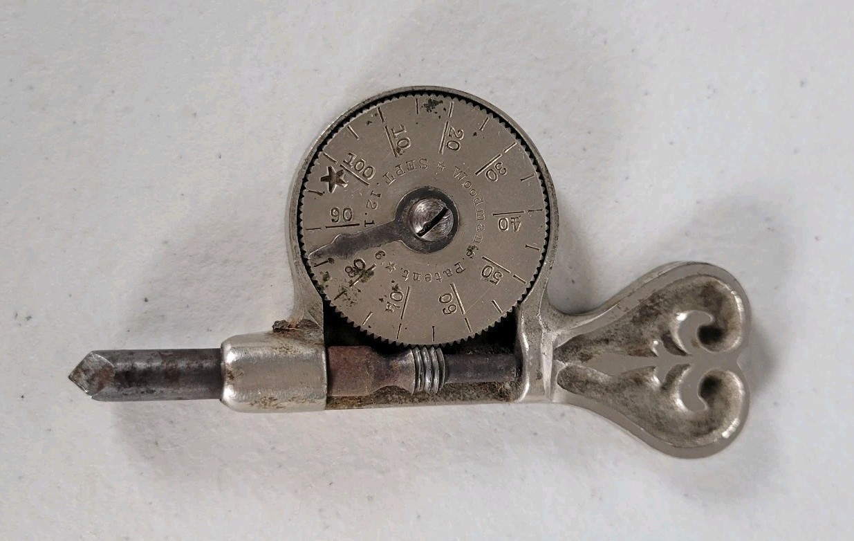 Woodman's Tachometer Speed Indicator Ornate September 12, 1876 Patent Vintage 