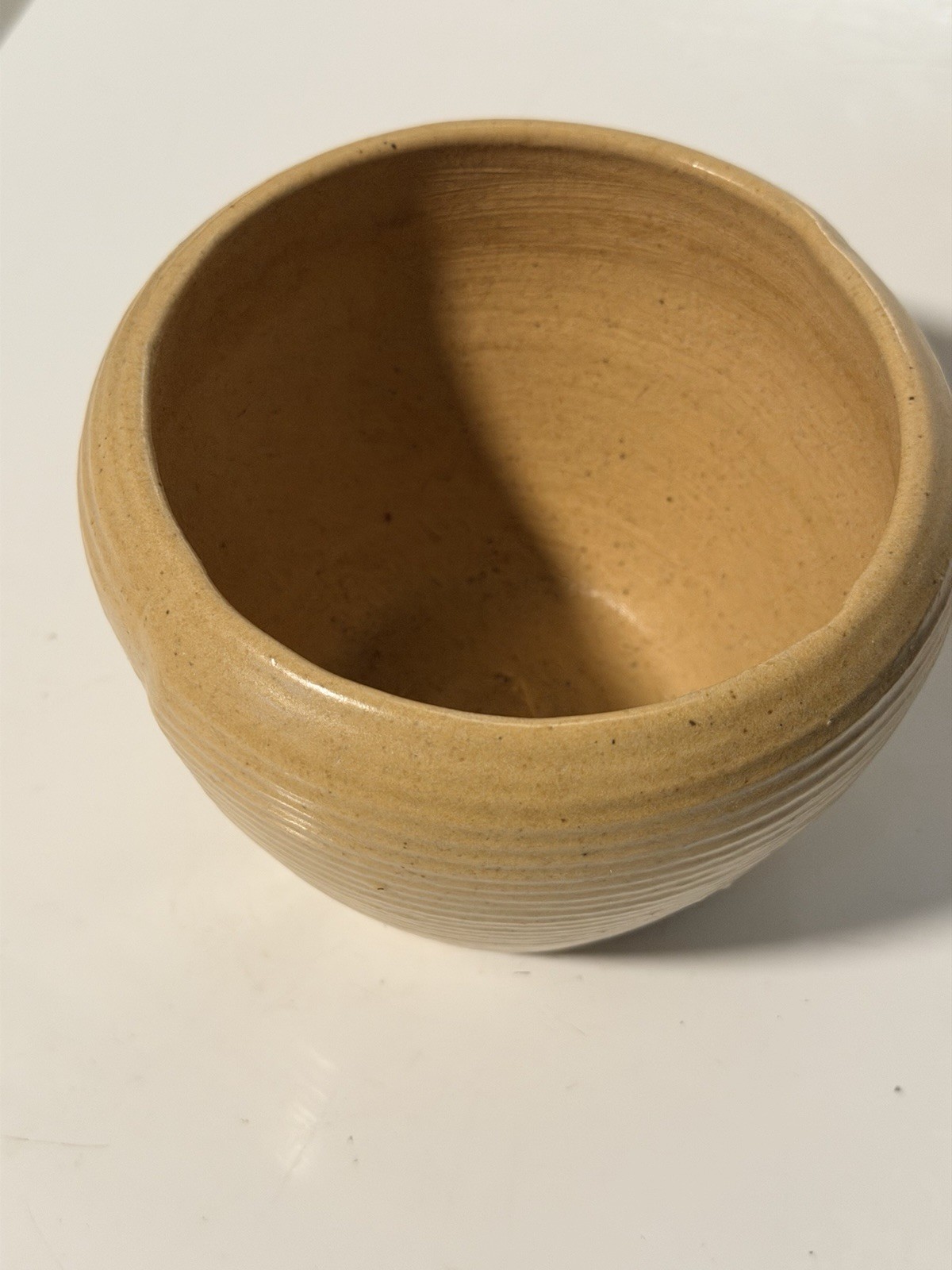 Yellow ceramic Bowl Planter 4inch Unbranded