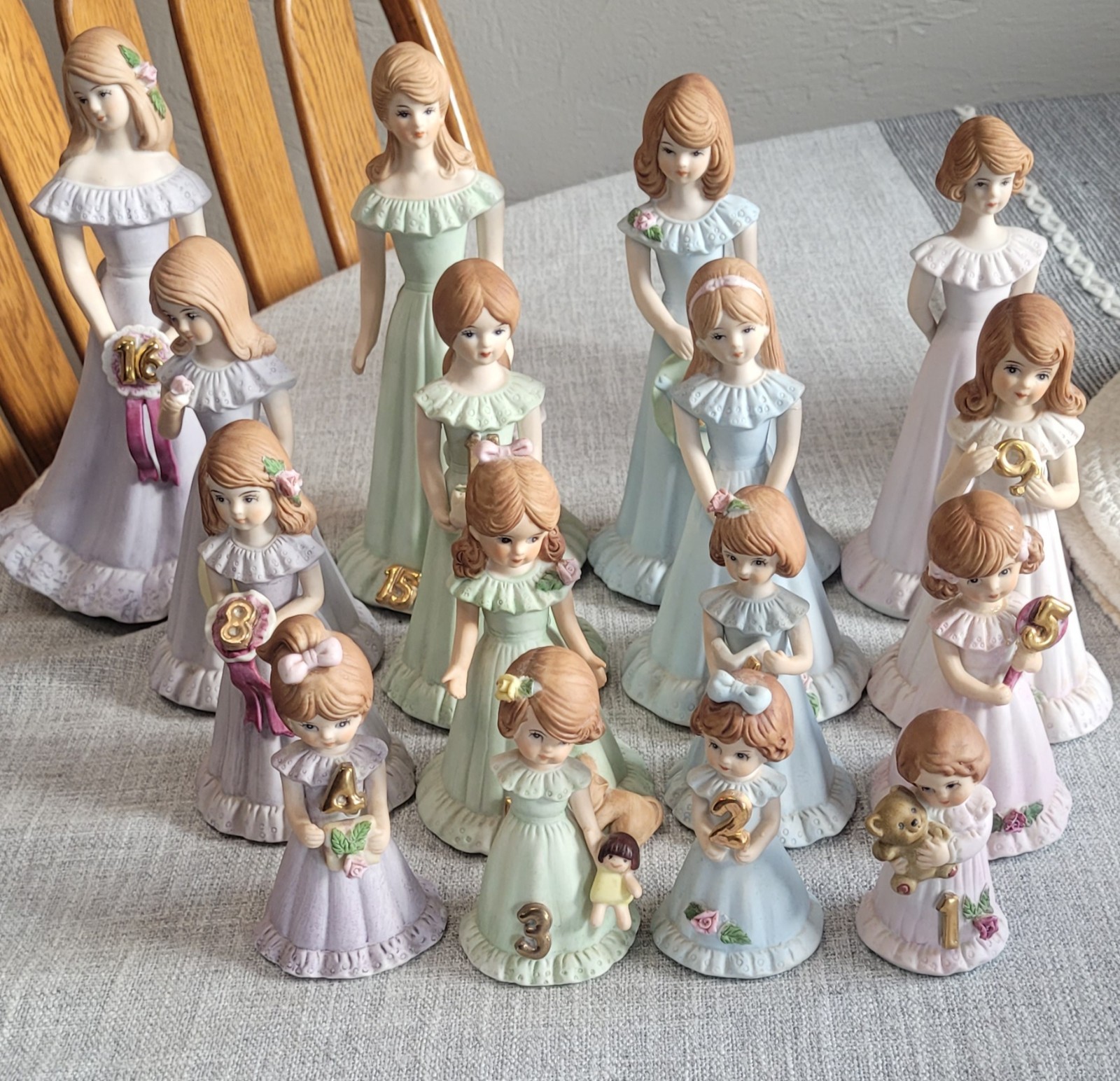 Enesco Growing Up Birthday Girls 1-16
