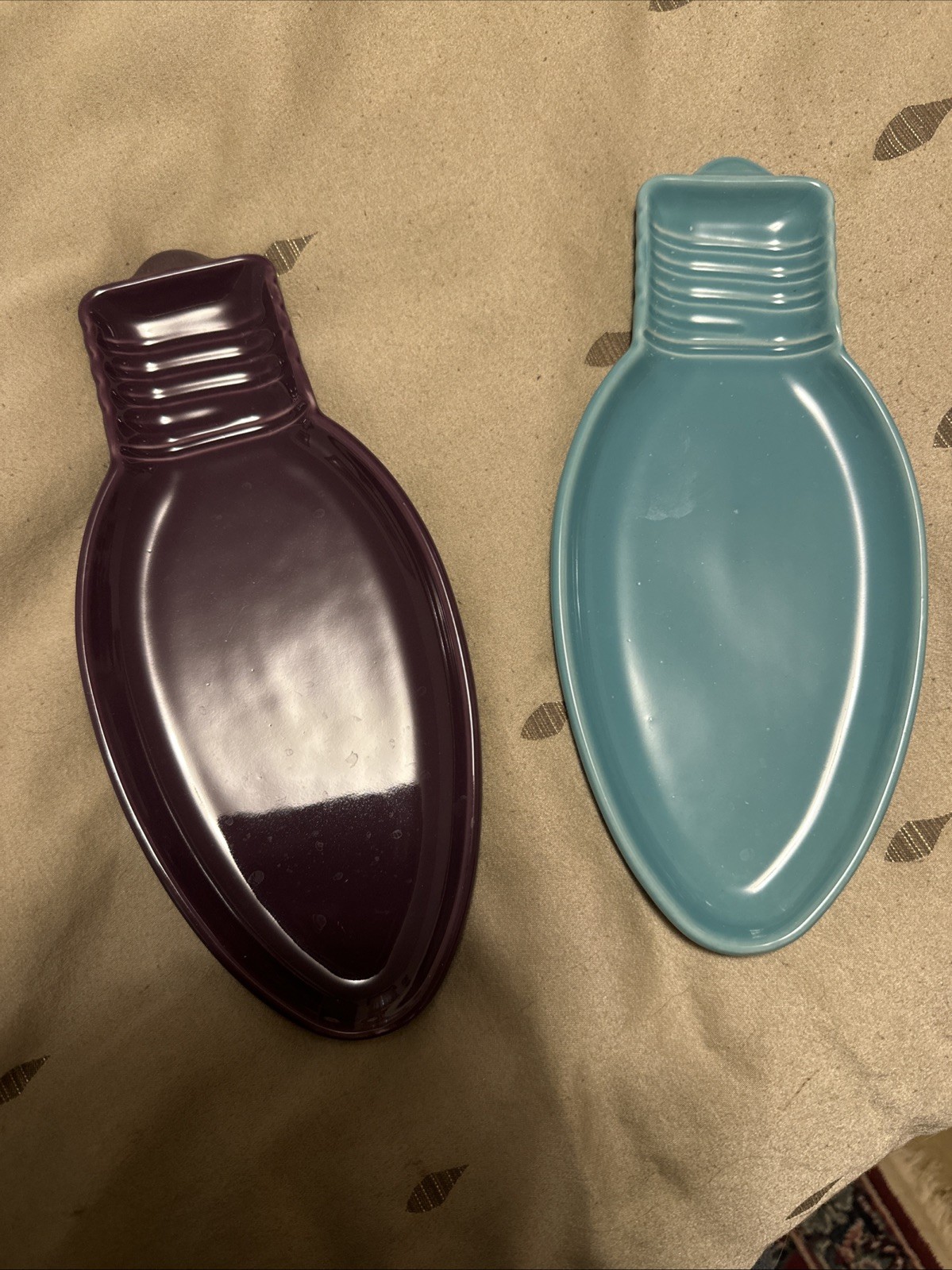 Fiesta Homer Laughlin Christmas Light Bulb Shape Plate . A Set Two 10 .5 Inches Fiesta Homer Laughlin Christmas Light Bulb Shape Plate . A Set Two 10 .5 Inches