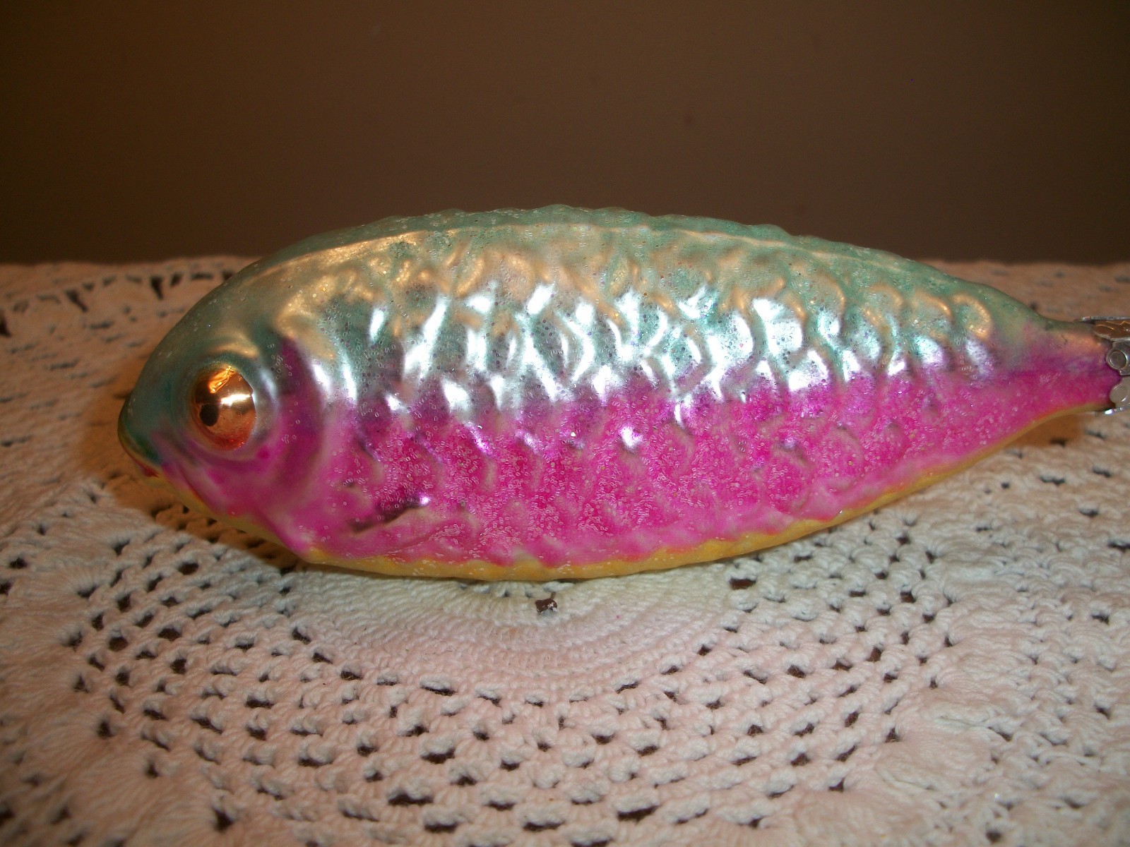 Vintage 1994 CHRISTOPHER RADKO Rainbow Trout Tri-Color Glass Ornament Vintage 1994 CHRISTOPHER RADKO Rainbow Trout Tri-Color Glass Ornament